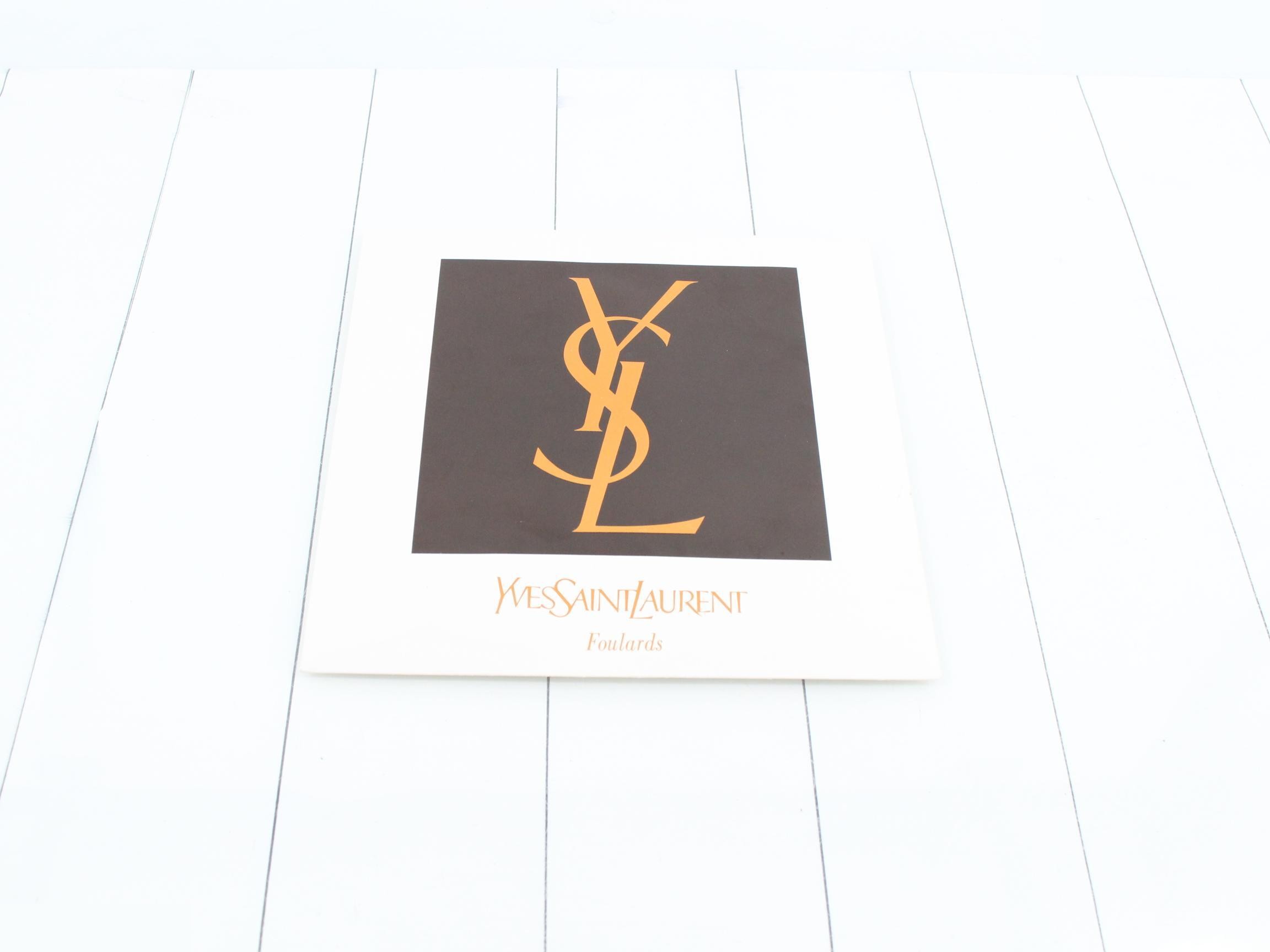 (YSL) scarf, 100% silk, with tags. — view 4
