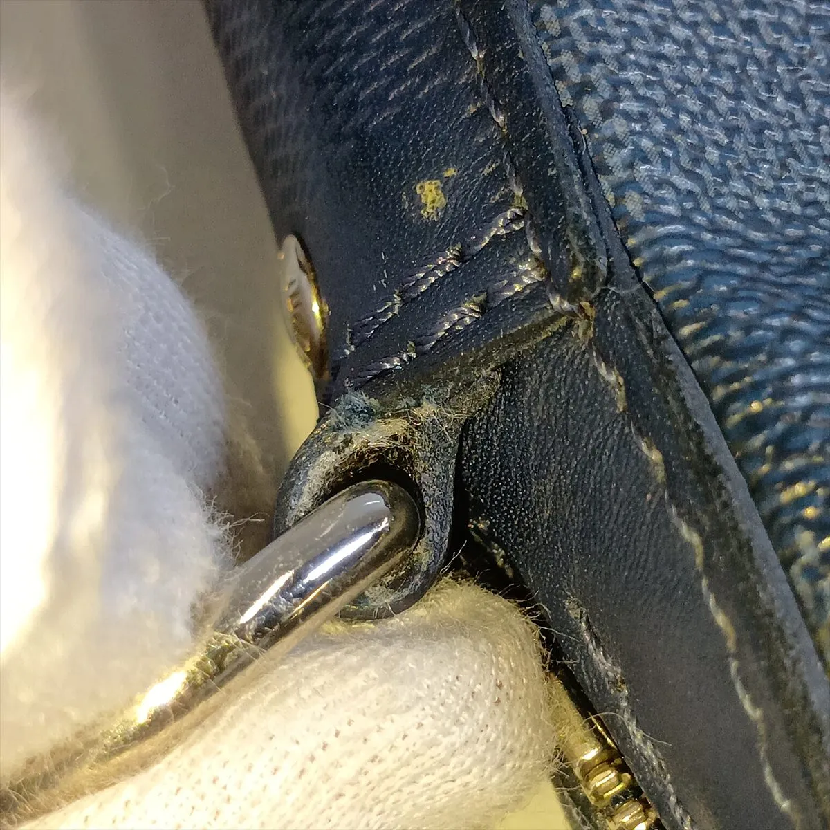 Damier Graphite x Damier Infini Trio Messenger Bag N40438 Blue (RFID detected) — view 13