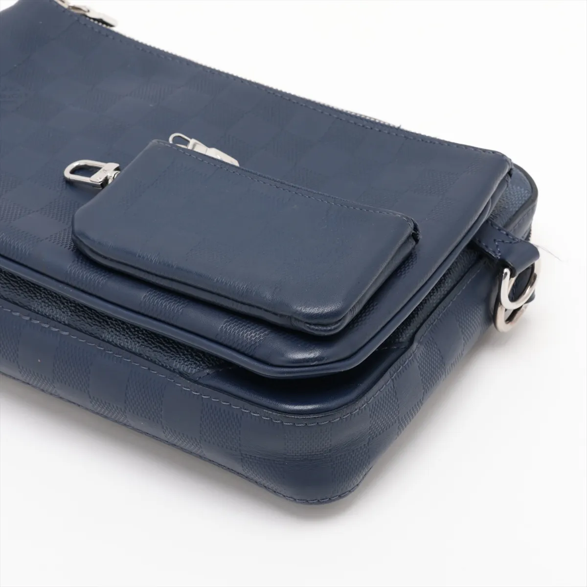 Damier Graphite x Damier Infini Trio Messenger Bag N40438 Blue (RFID detected) — view 5