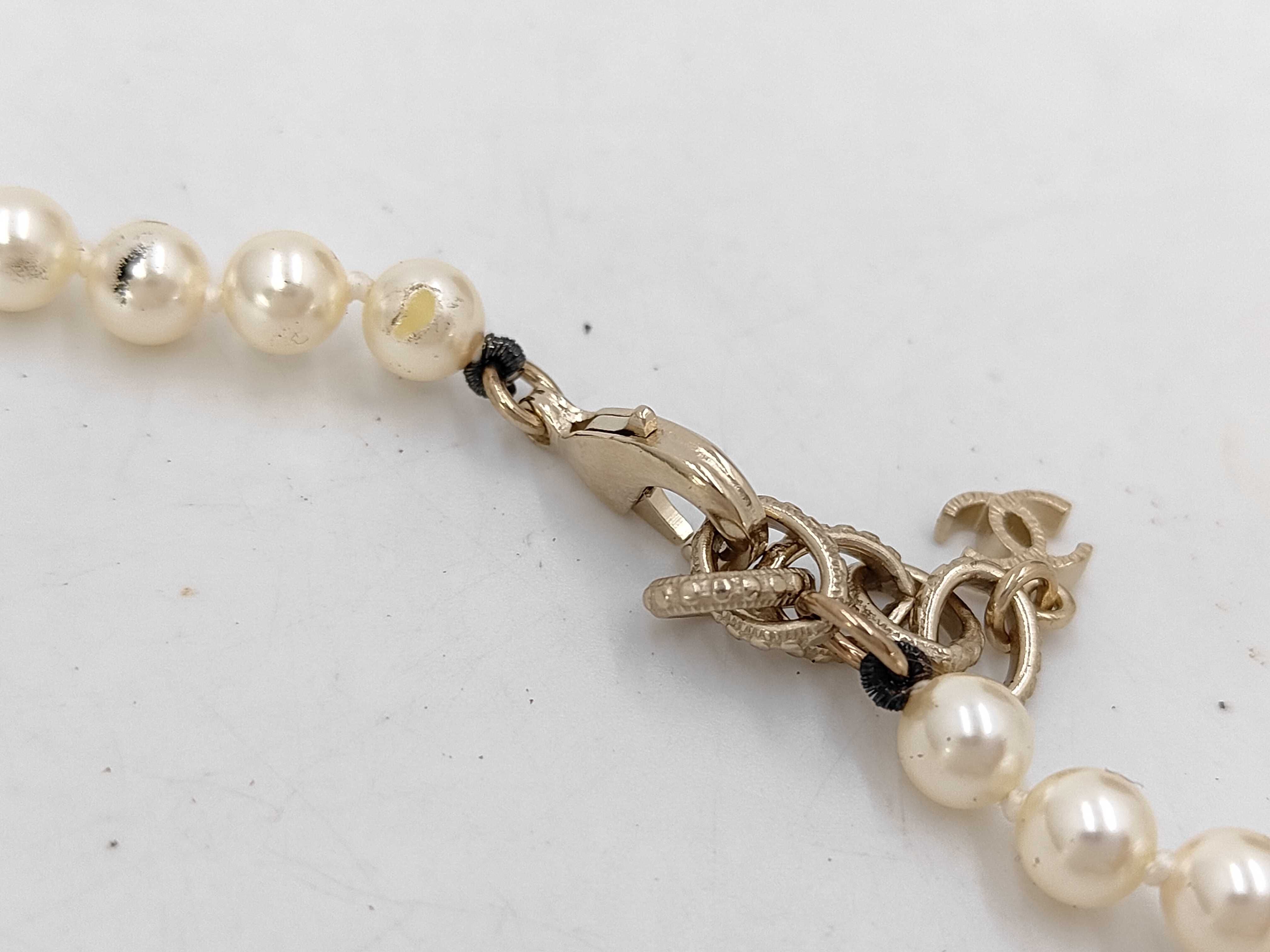 Faux Pearl Coco Mark Necklace A14B Necklace — view 3