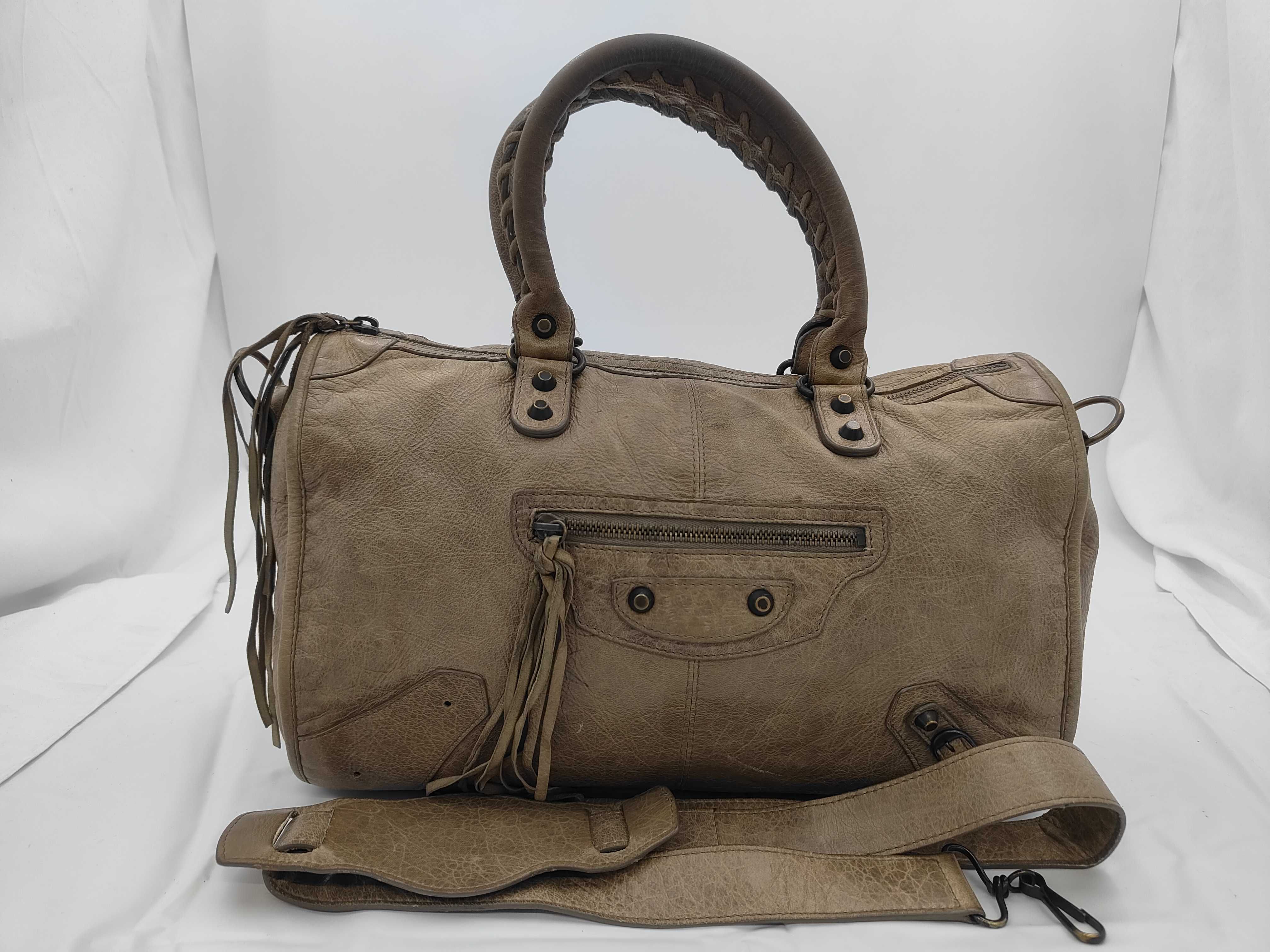 Leather 2-way Handbag