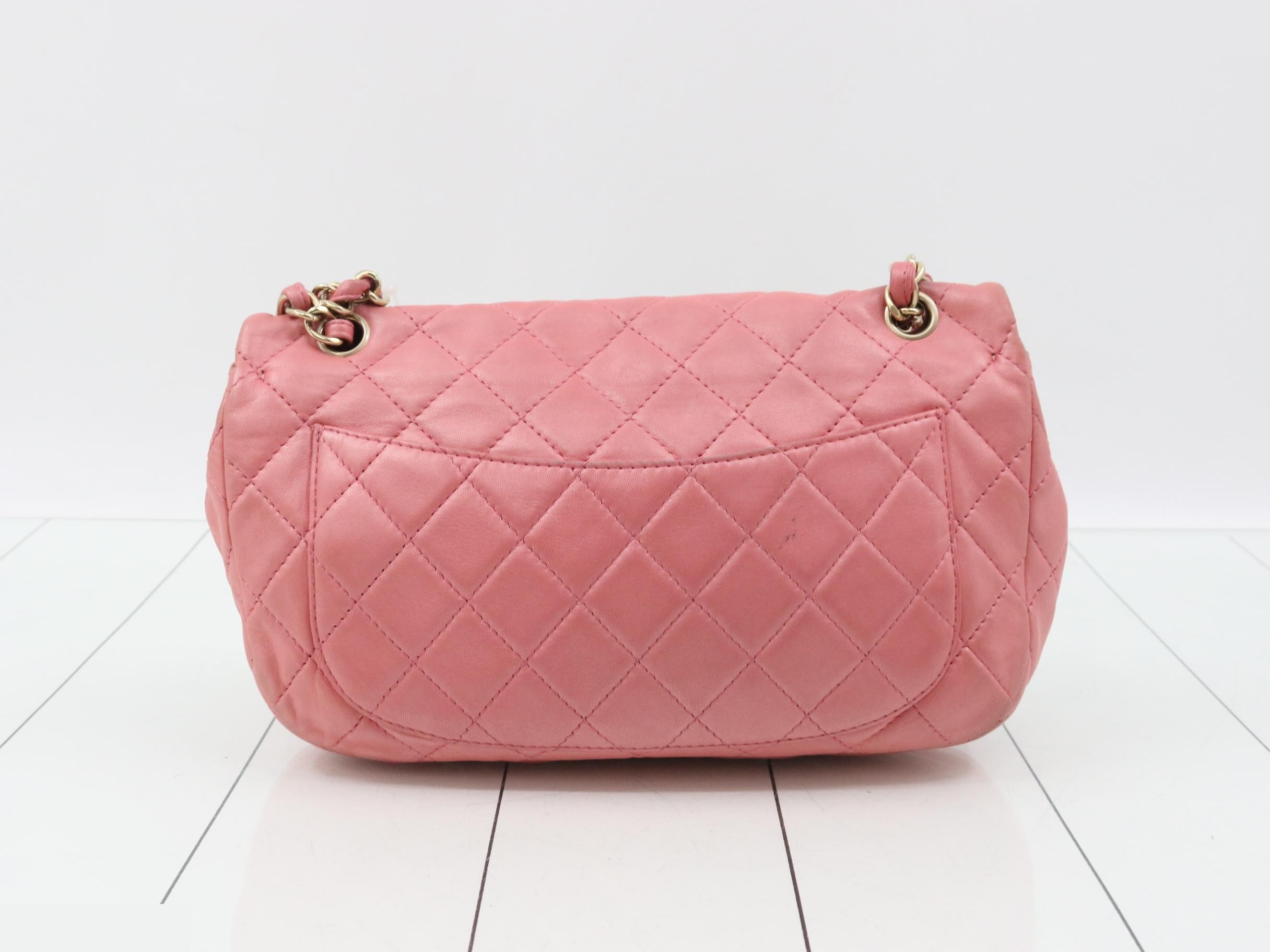 Matelassé Chain Shoulder Bag with Rhinestone Turnlock — view 2