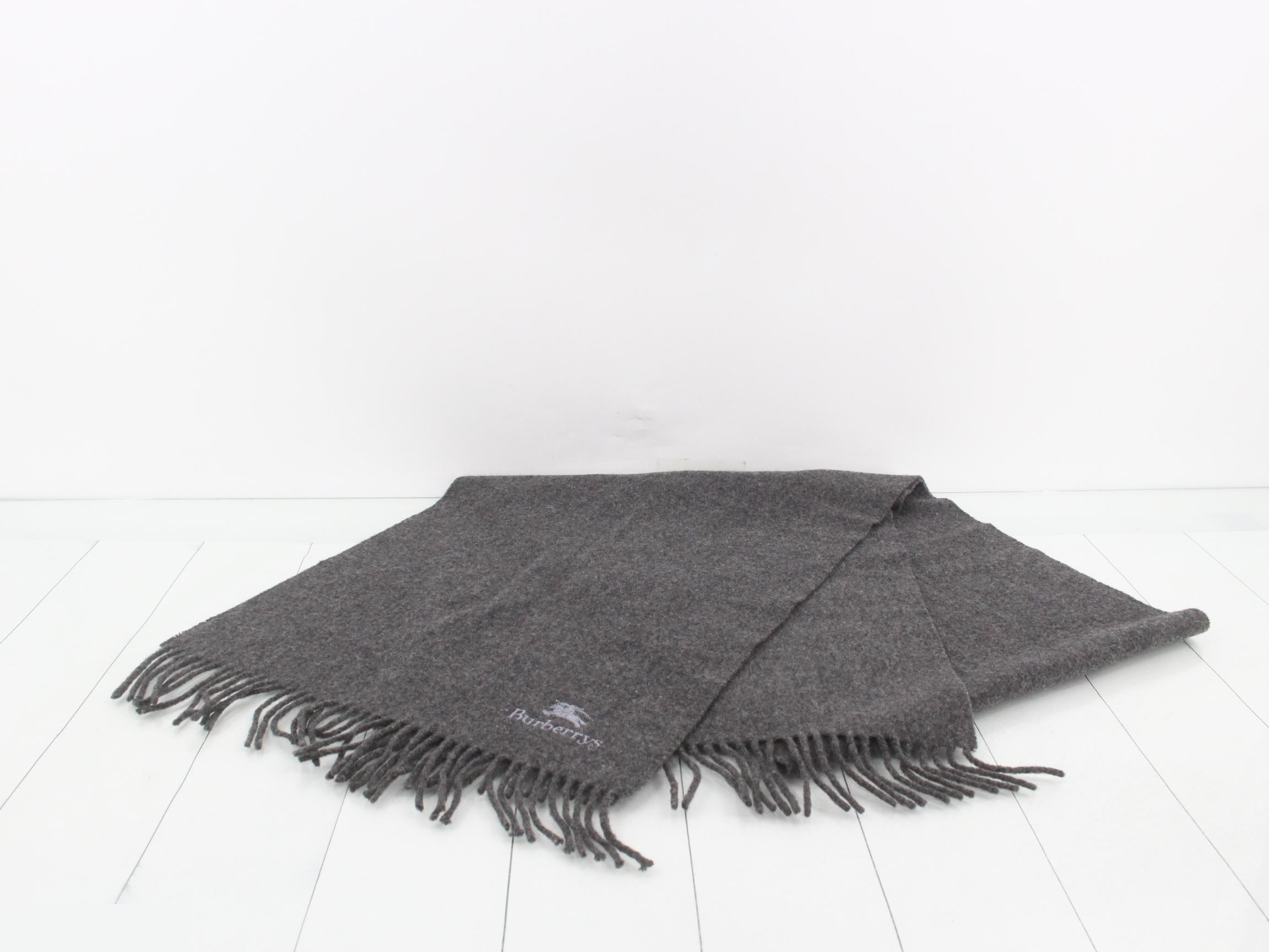 Scarf, gray, 100% wool — view 2