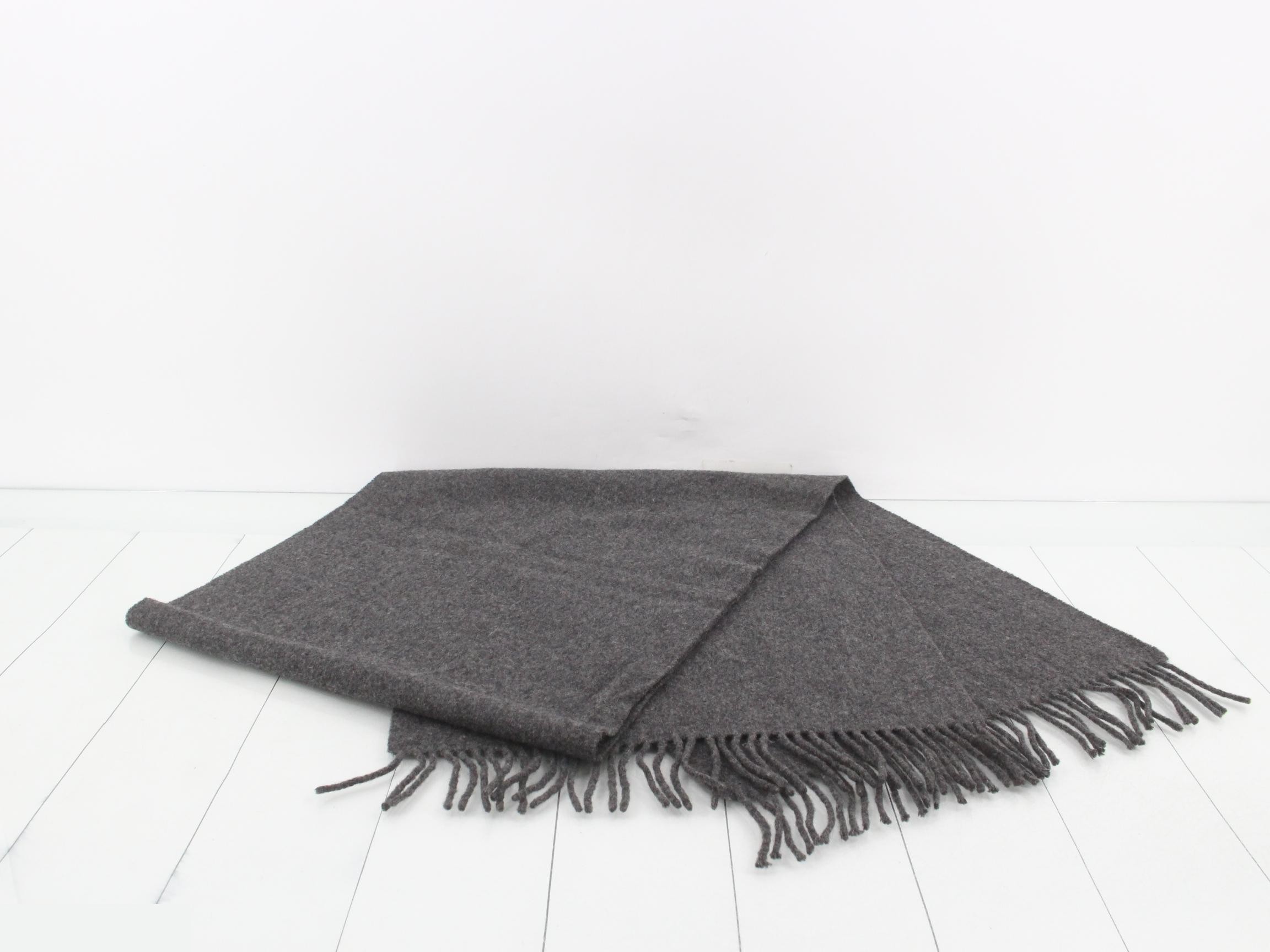 Scarf, gray, 100% wool — view 3