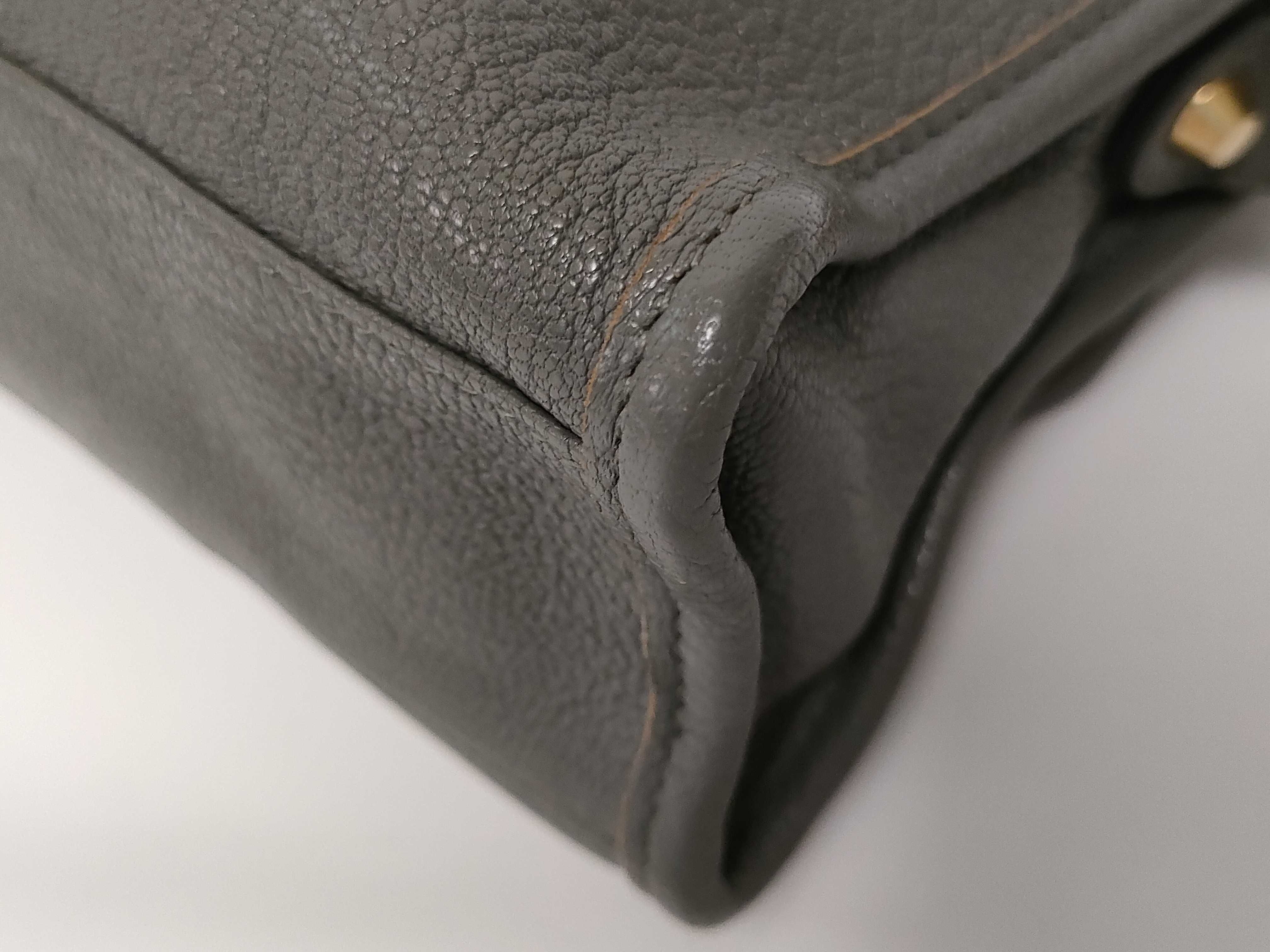 ID- Classic Metallic Edge Mini City 2-way Shoulder Bag Cowskin Gray Shoulder Bag — view 4