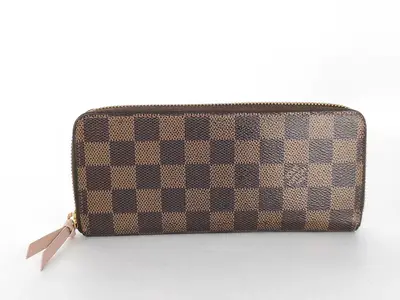 Damier Louis Vuitton Damier Portefeuille Clemence Rose IC Tag Gold Hardware SF0230 Wallet