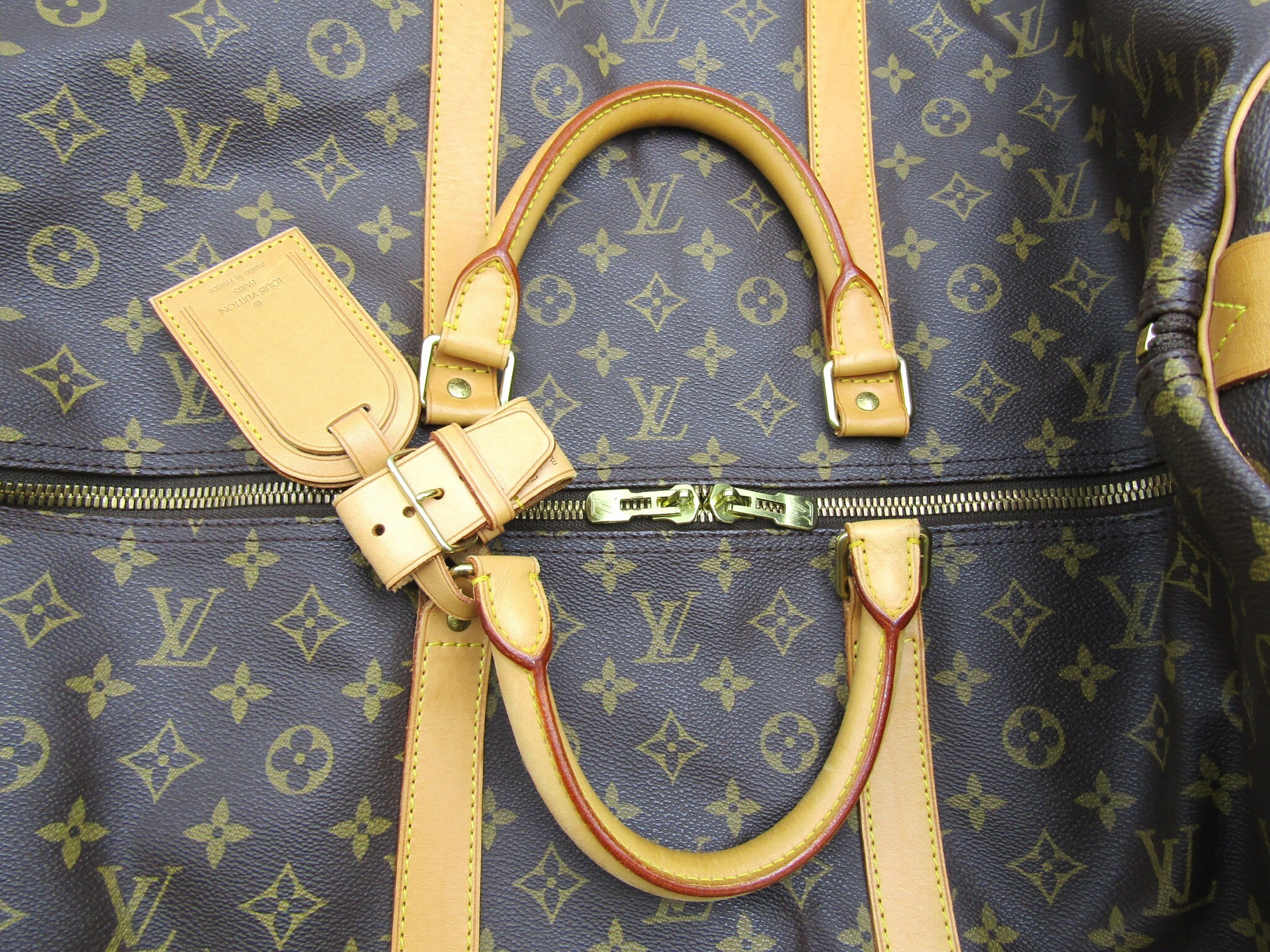 LV Monogram Keepall 60 M41422 Gold Hardware Boston Bag — view 2