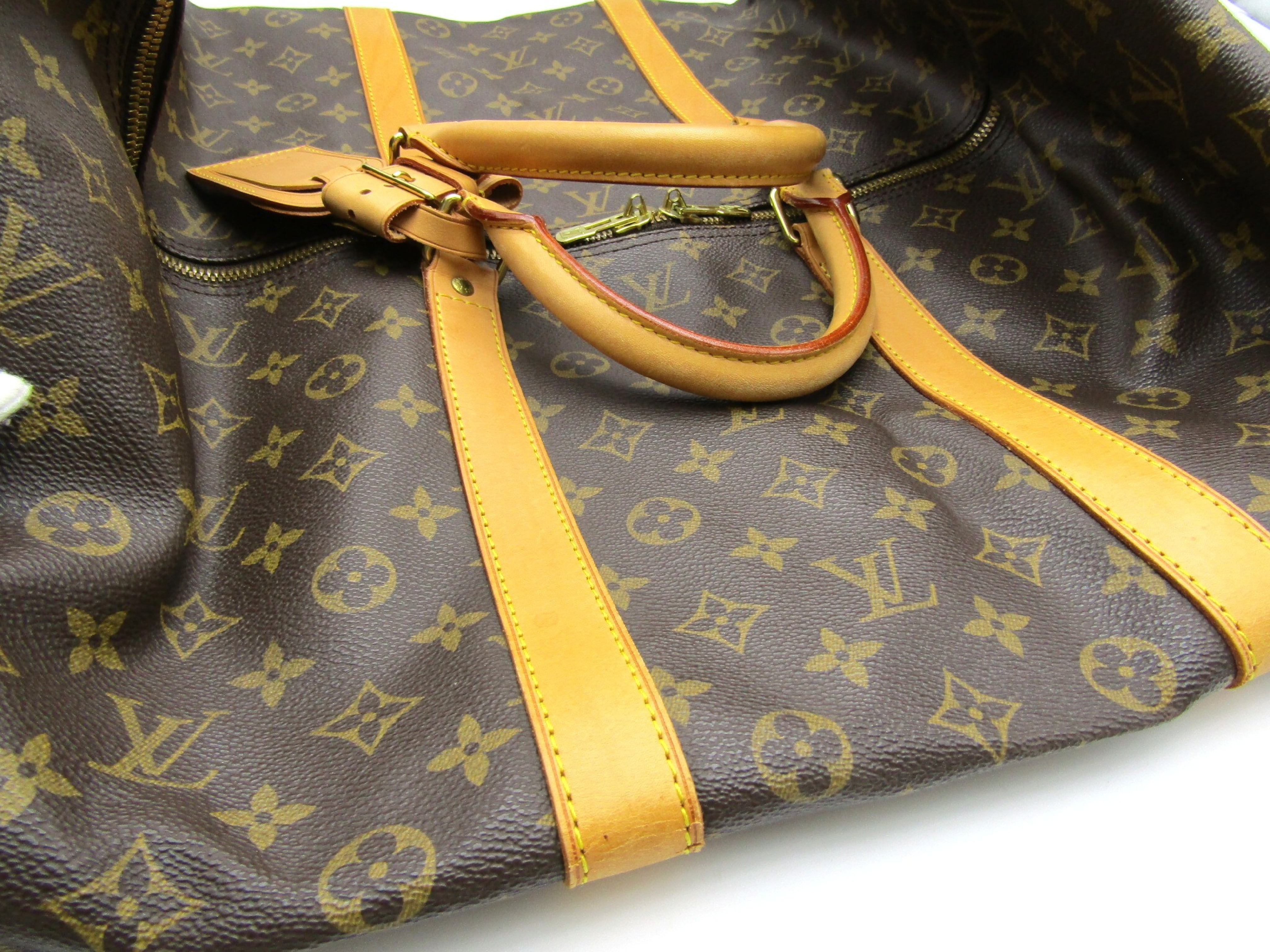 LV Monogram Keepall 60 M41422 Gold Hardware Boston Bag — view 3