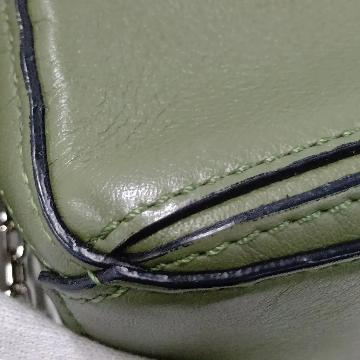 Nano Puzzle Leather 2-Way Shoulder Bag, Green — view 13