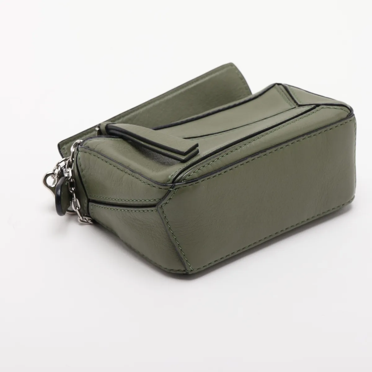 Nano Puzzle Leather 2-Way Shoulder Bag, Green — view 4