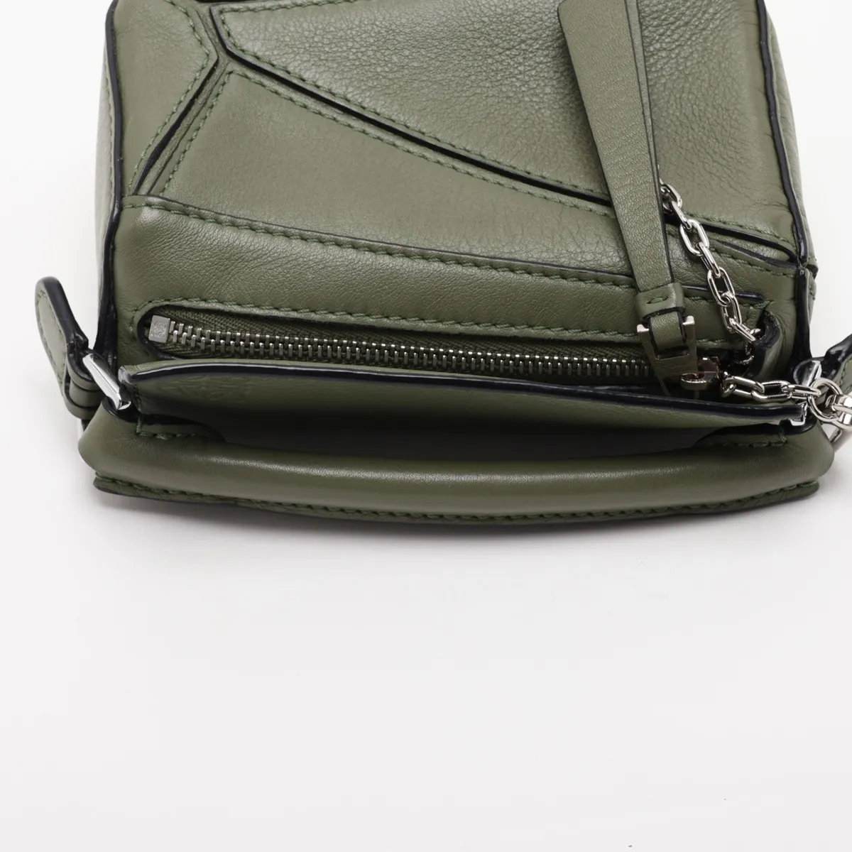 Nano Puzzle Leather 2-Way Shoulder Bag, Green — view 5