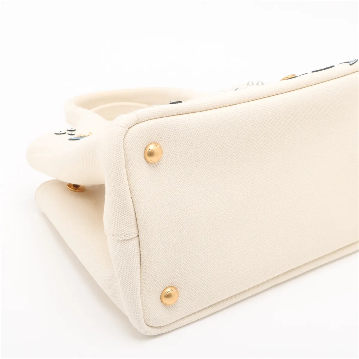 Canapa Canvas x Leather 2WAY Handbag White 1BG439 — view 4