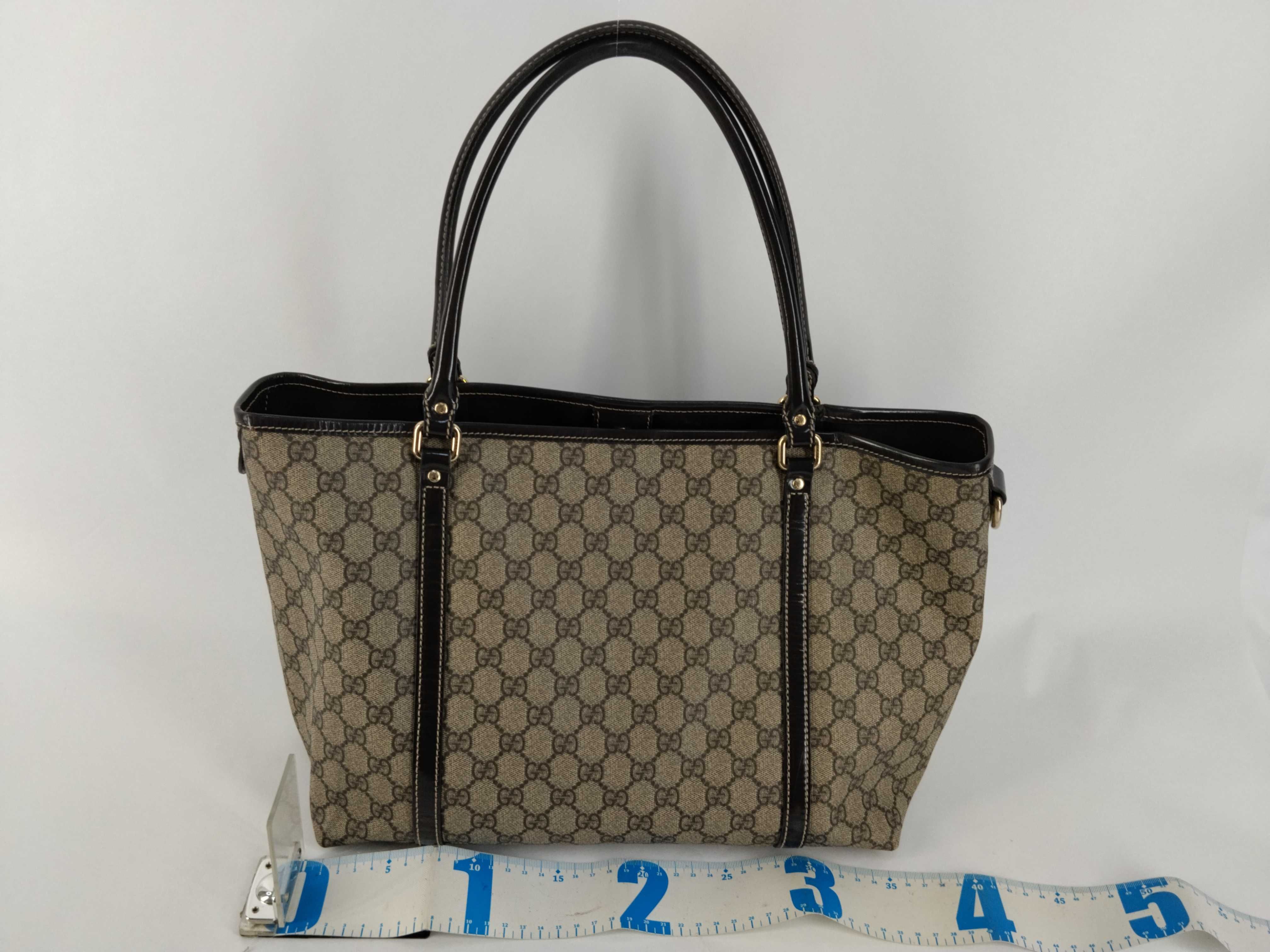 GG Supreme Tote Bag, PVC, Beige, 197953 524947 — view 2
