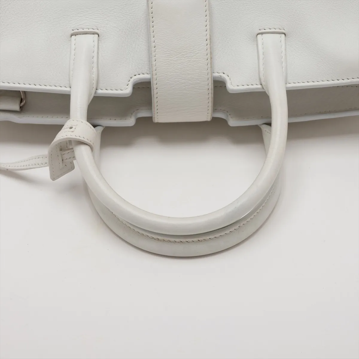 Downtown Cabas 436834 Leather x Crocodile Embossed 2-Way Handbag White — view 5