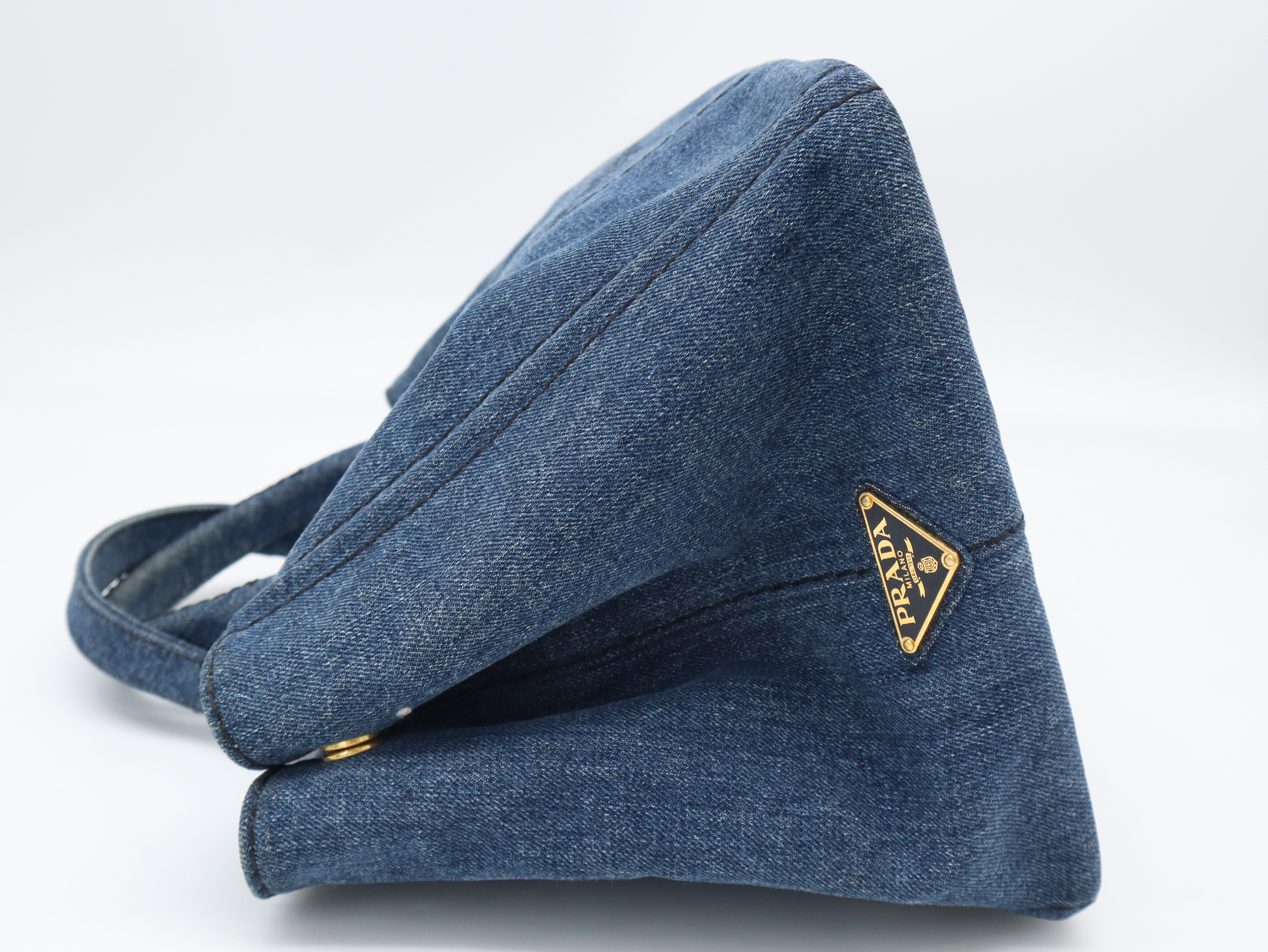 1BG642 Denim Canapa Tote Bag, Blue, with Guarantee Card. — view 3