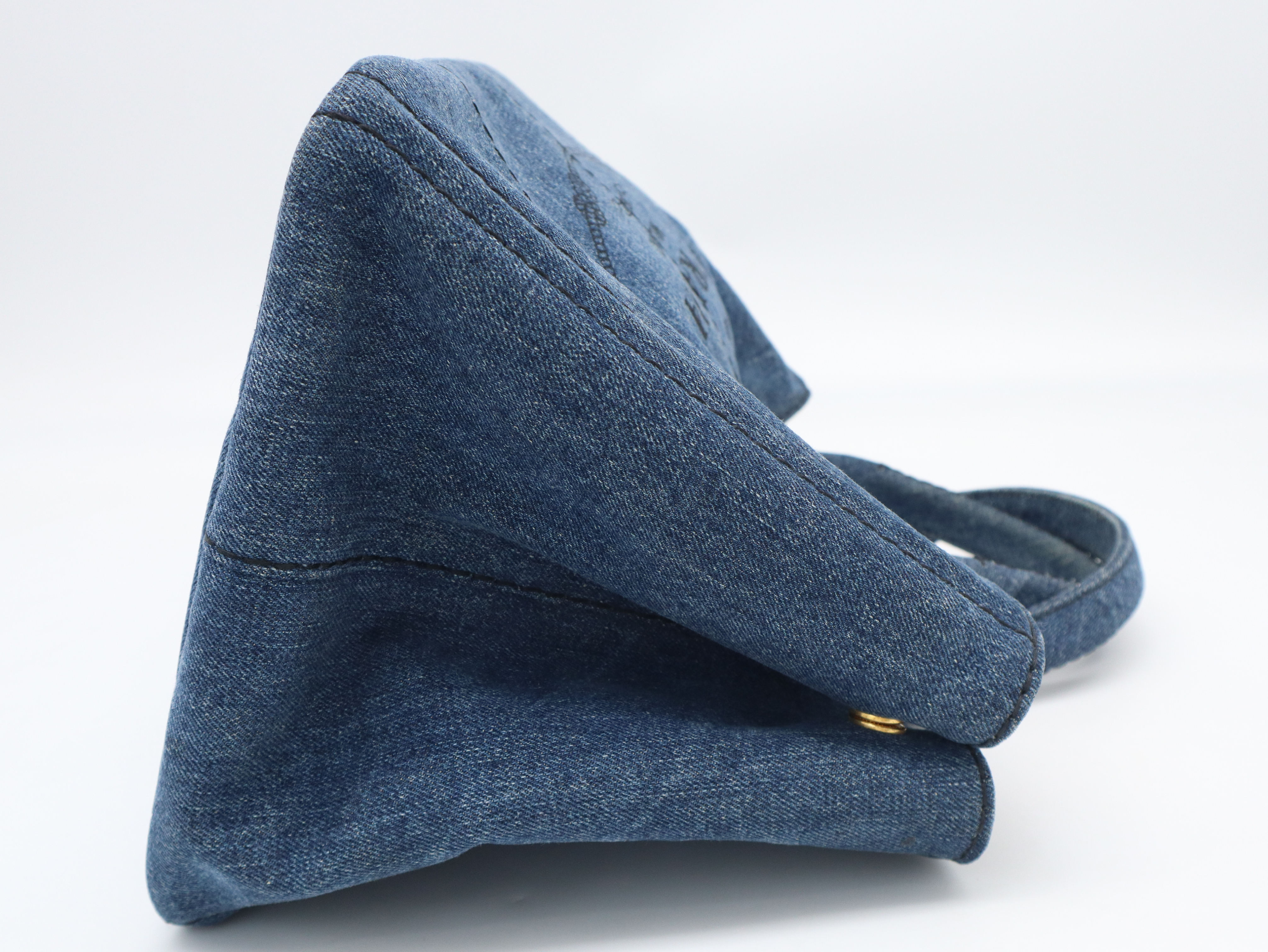 1BG642 Denim Canapa Tote Bag, Blue, with Guarantee Card. — view 4