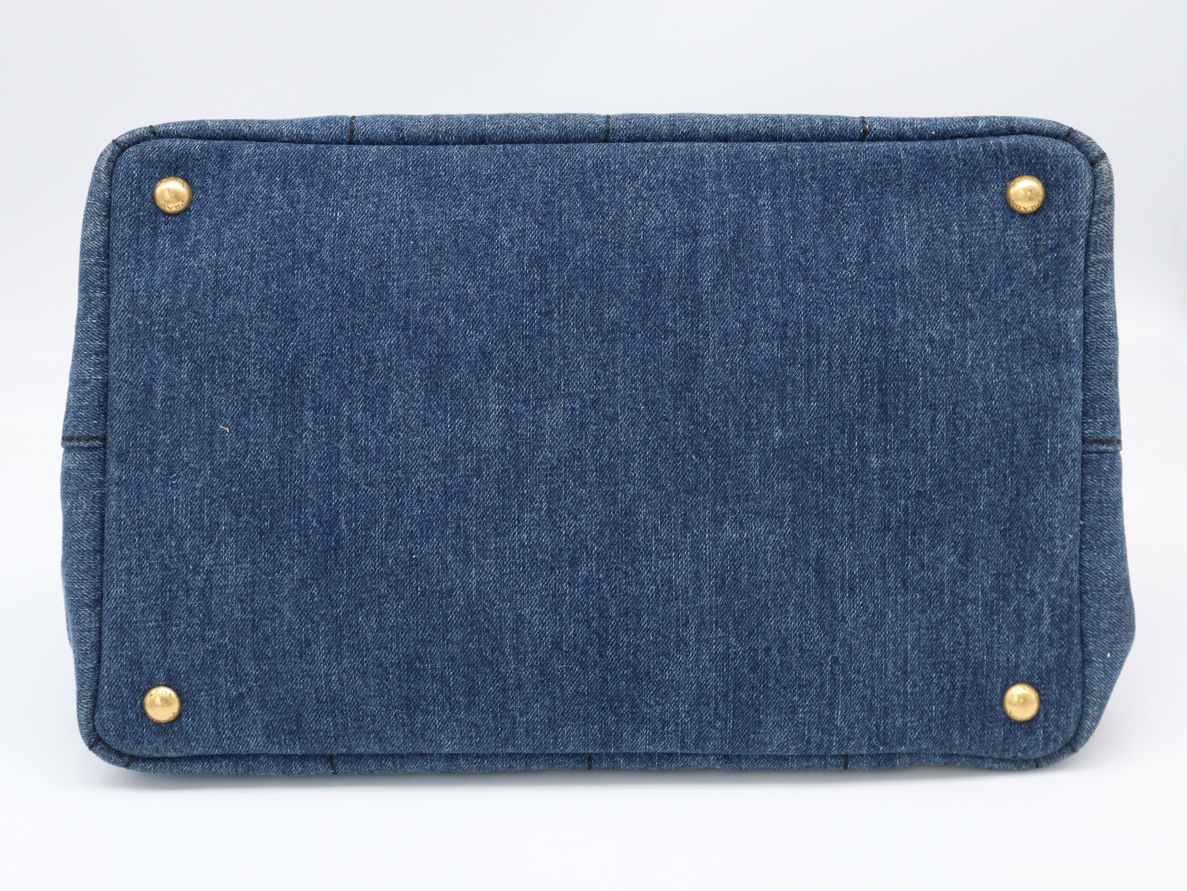 1BG642 Denim Canapa Tote Bag, Blue, with Guarantee Card. — view 5