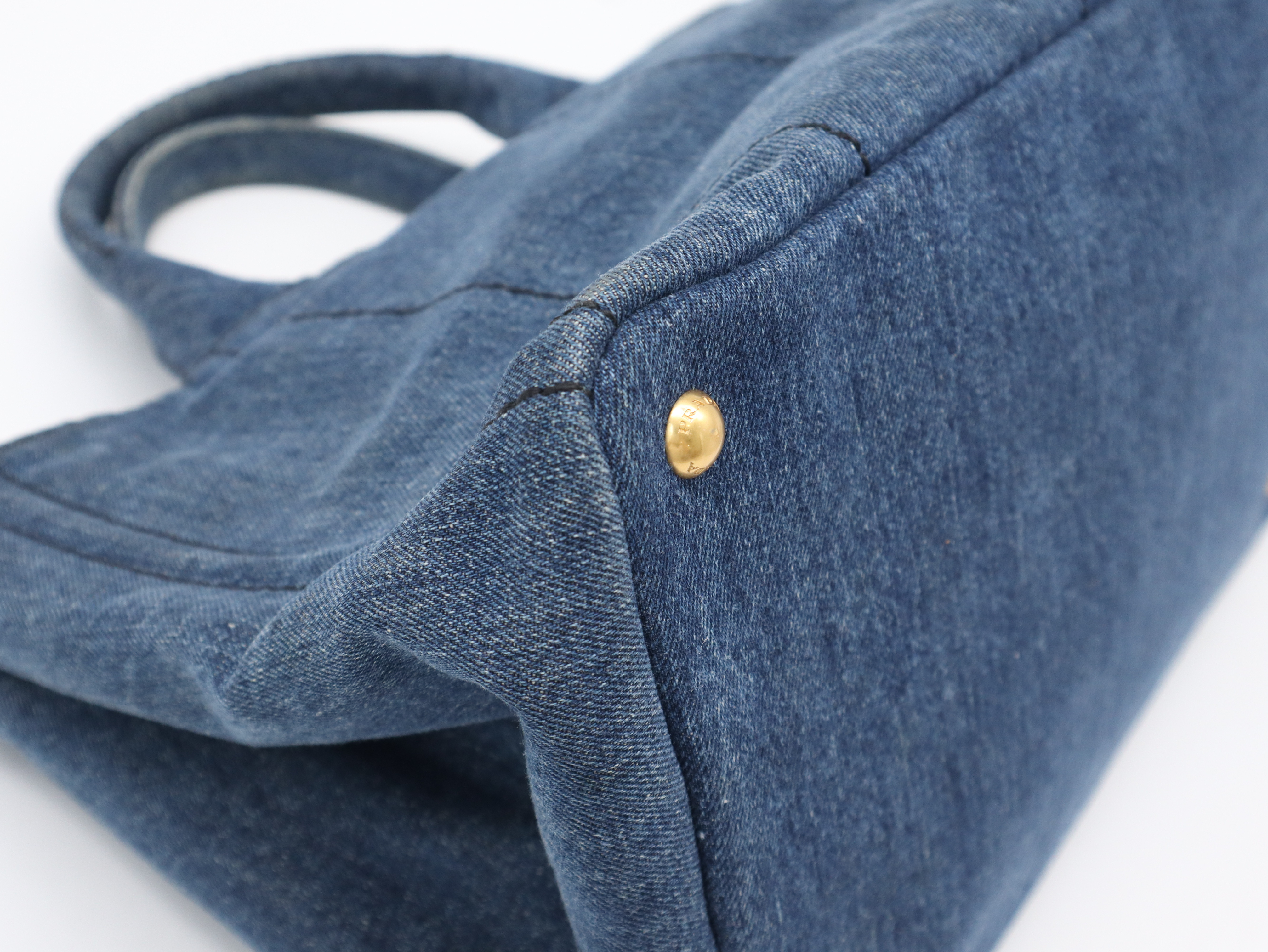 1BG642 Denim Canapa Tote Bag, Blue, with Guarantee Card. — view 9