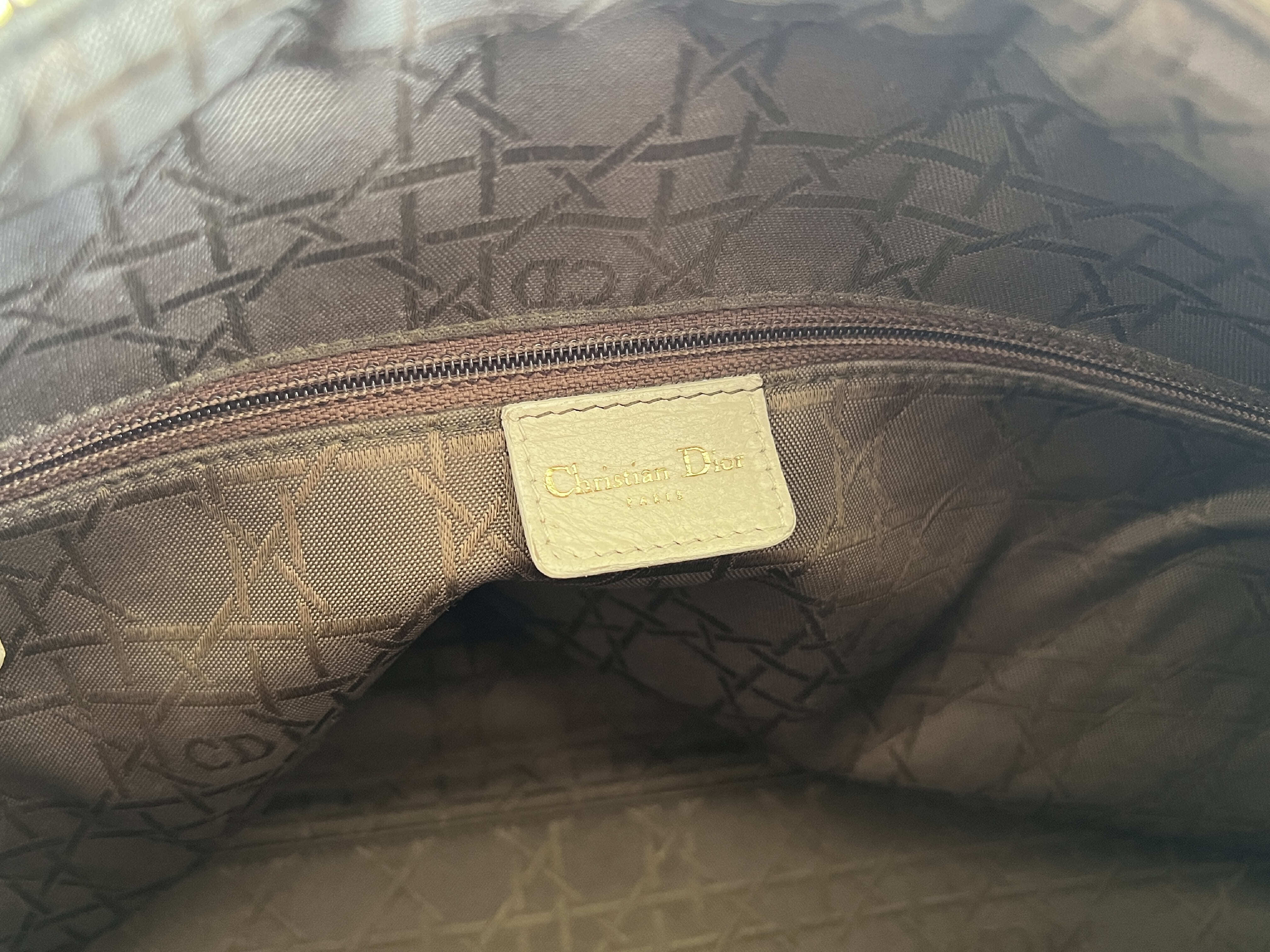 Cannage Leather Lambskin Tote Bag Handbag — view 6