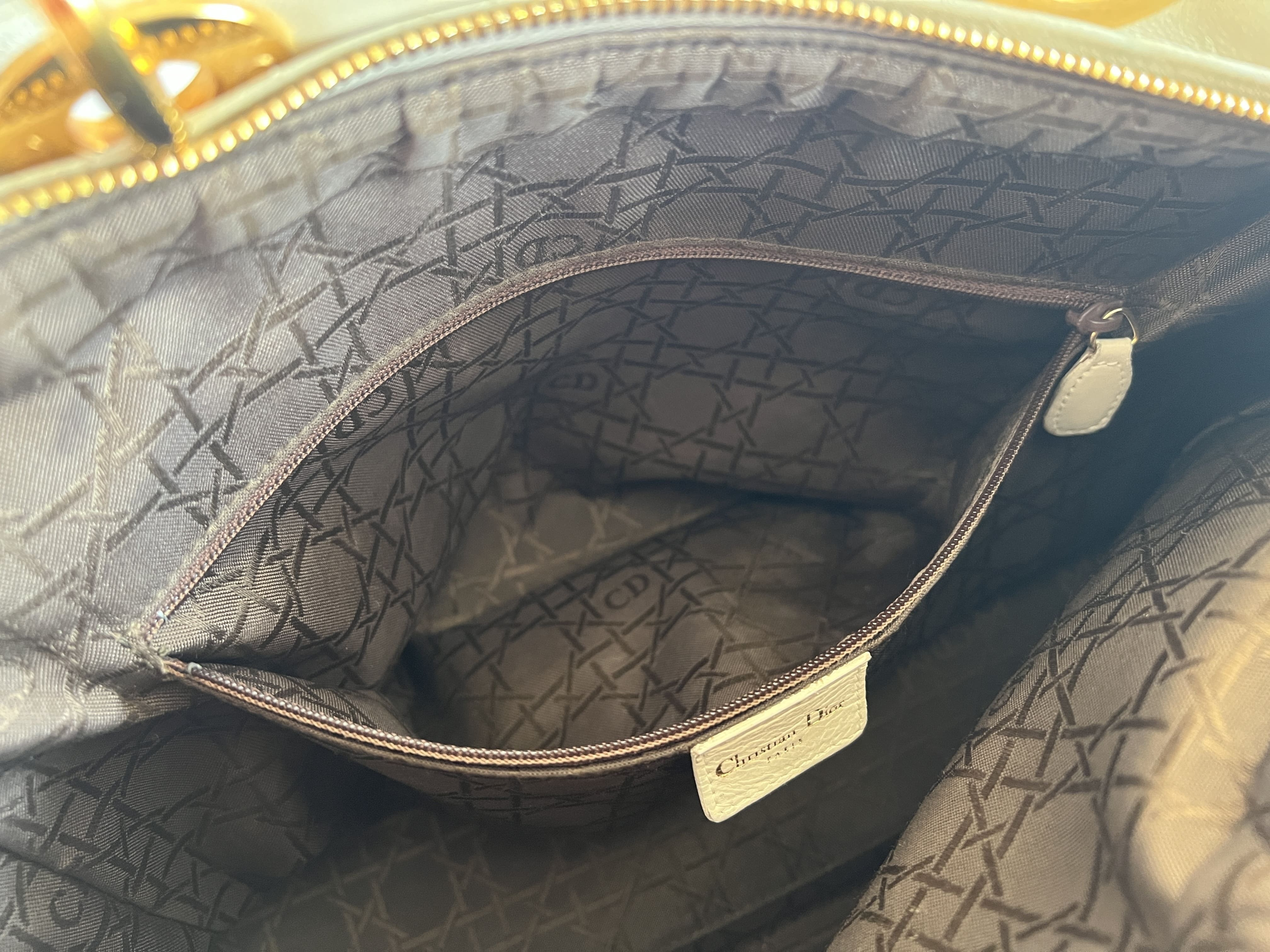 Cannage Leather Lambskin Tote Bag Handbag — view 8