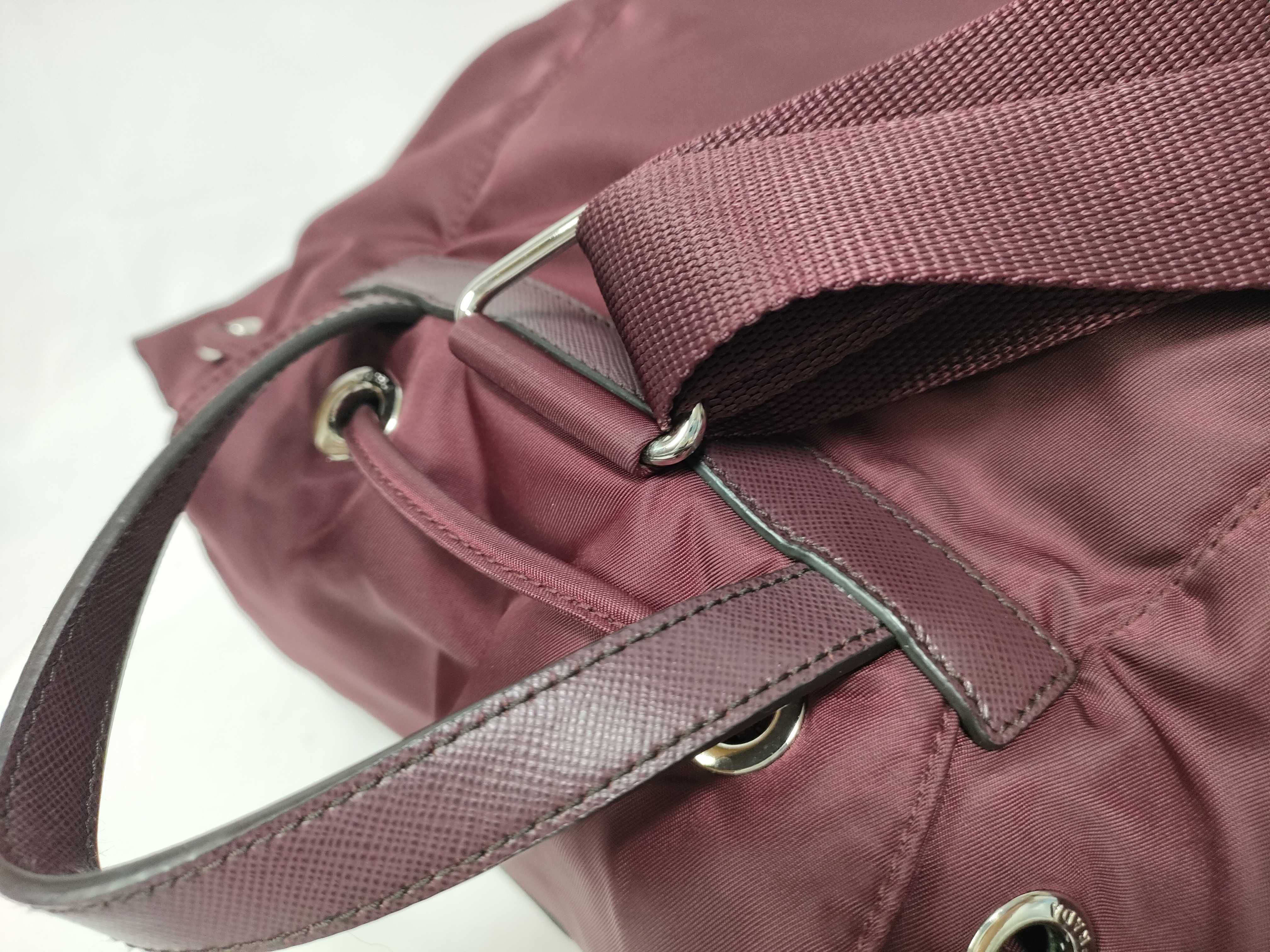 (Prada) Current Model Saffiano Nylon Backpack — view 9