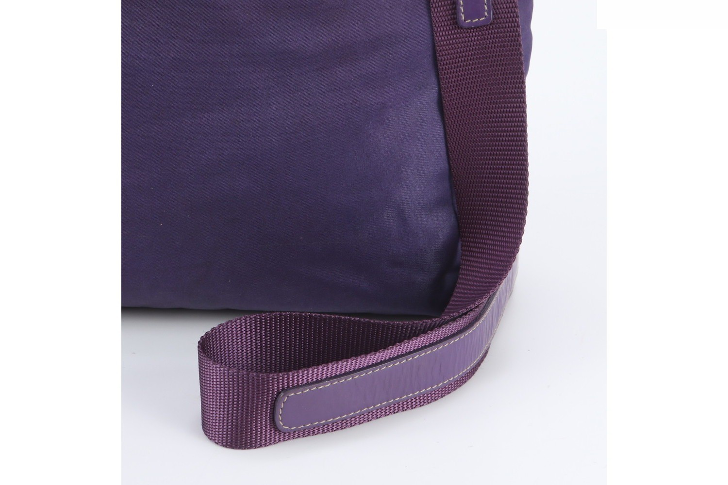 Tessuto Nylon Triangle Logo Leather 2-Way Shoulder Bag — view 2
