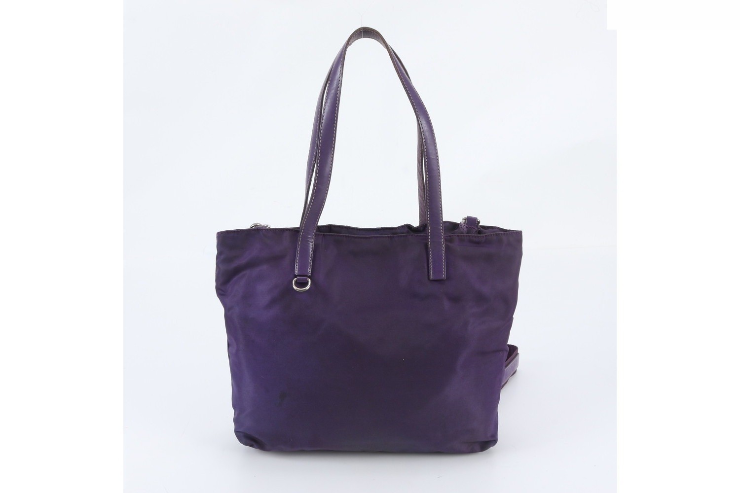 Tessuto Nylon Triangle Logo Leather 2-Way Shoulder Bag — view 4