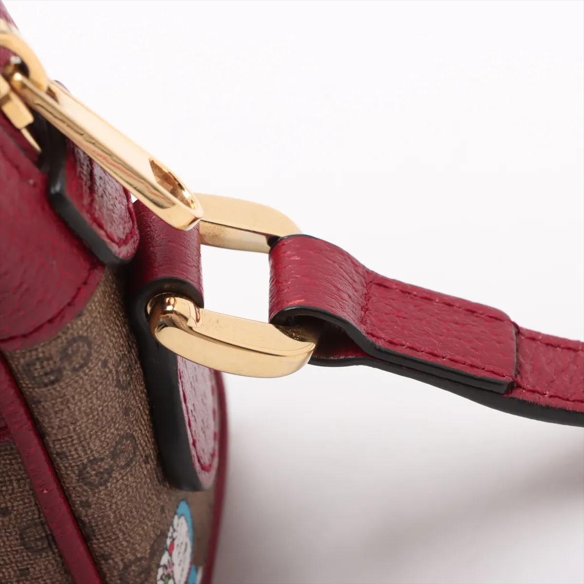 x Doraemon Mini GG Supreme PVC x Leather Shoulder Bag Red x Brown 647784 — view 11