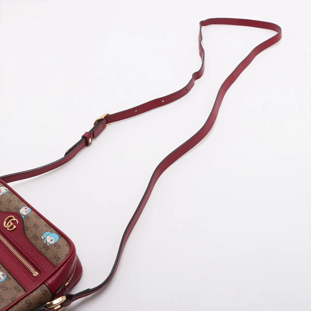x Doraemon Mini GG Supreme PVC x Leather Shoulder Bag Red x Brown 647784 — view 5