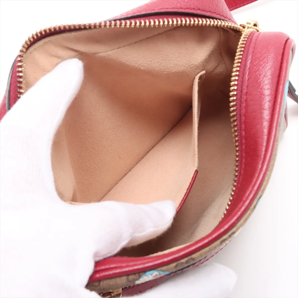 x Doraemon Mini GG Supreme PVC x Leather Shoulder Bag Red x Brown 647784 — view 7