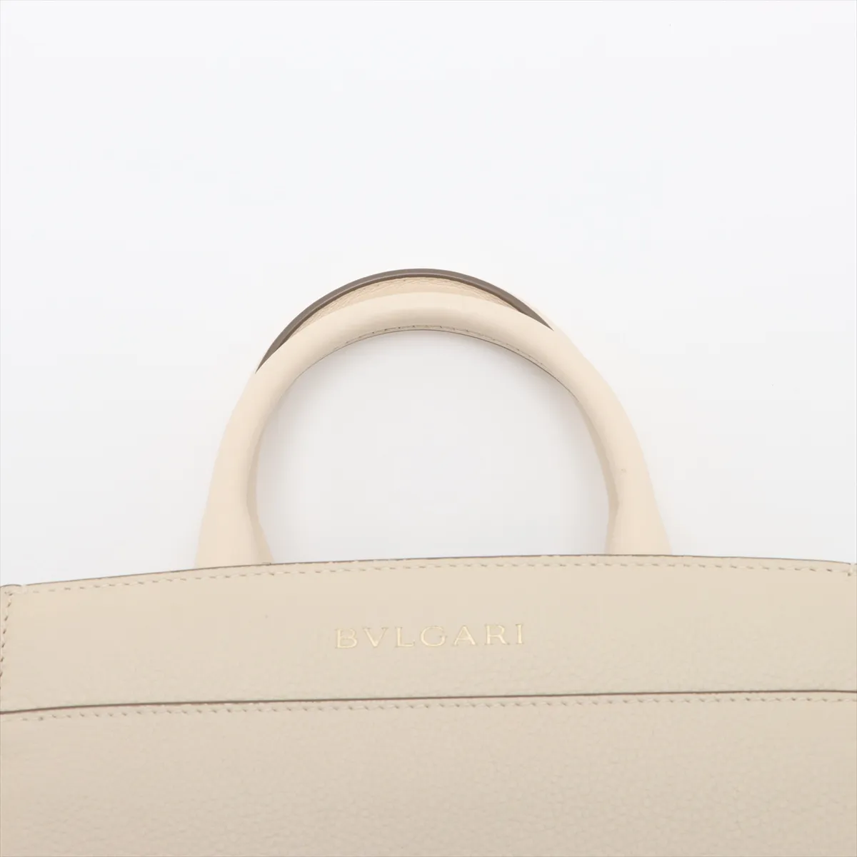 Logo Leather 2WAY Handbag Beige — view 6