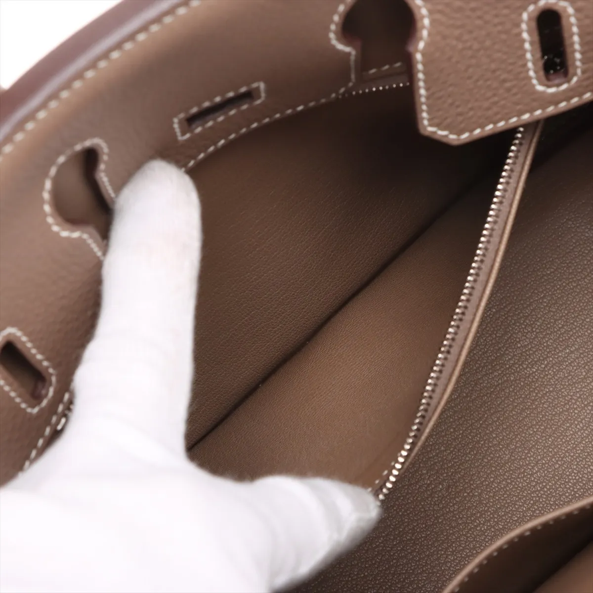 [Individually wrapped] Hermes Birkin 25 LeTourne Togo Etoupe Silver hardware Y:2020 — view 9