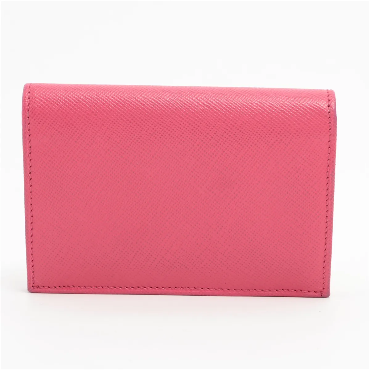 saffiano leather card case pink — view 2