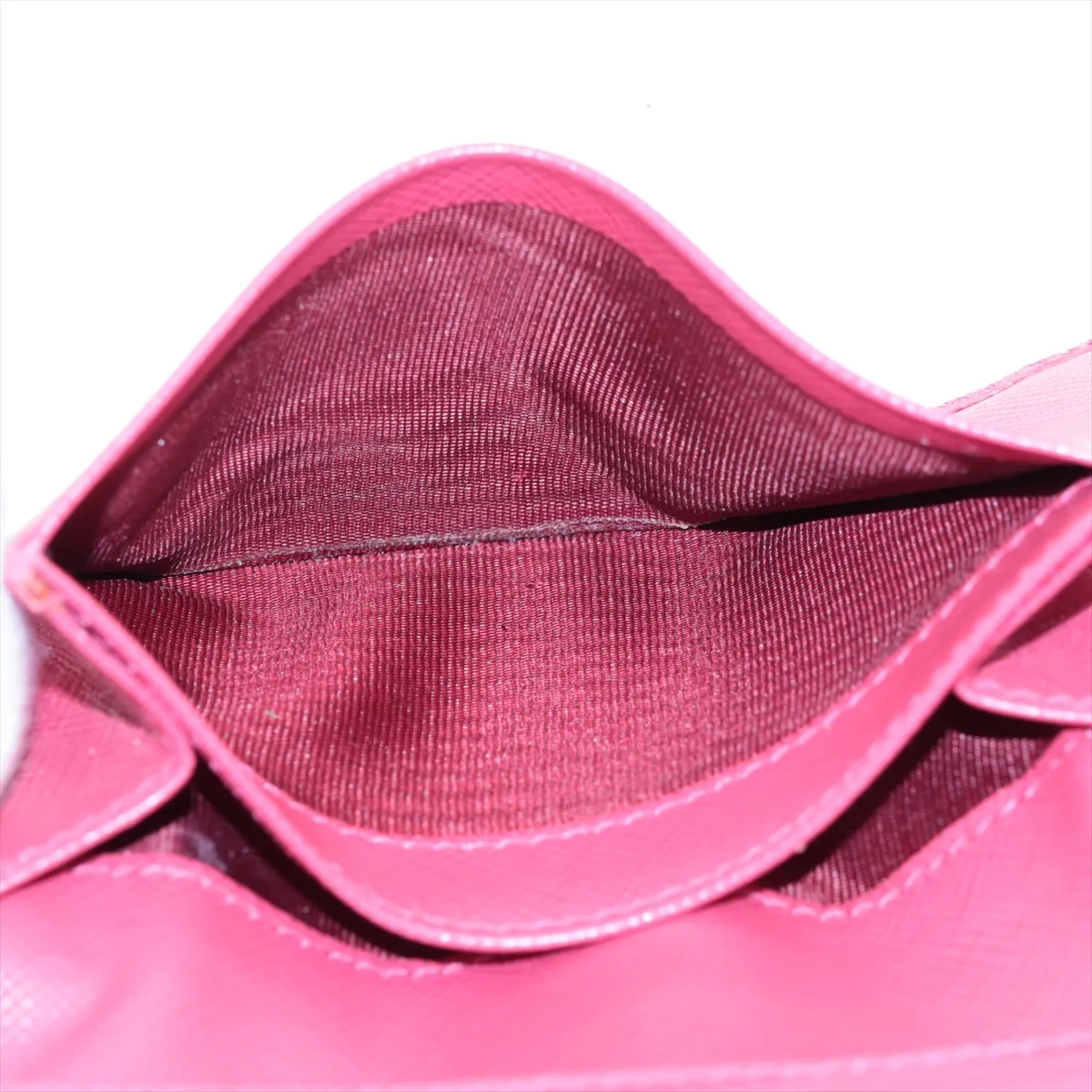 saffiano leather card case pink — view 4