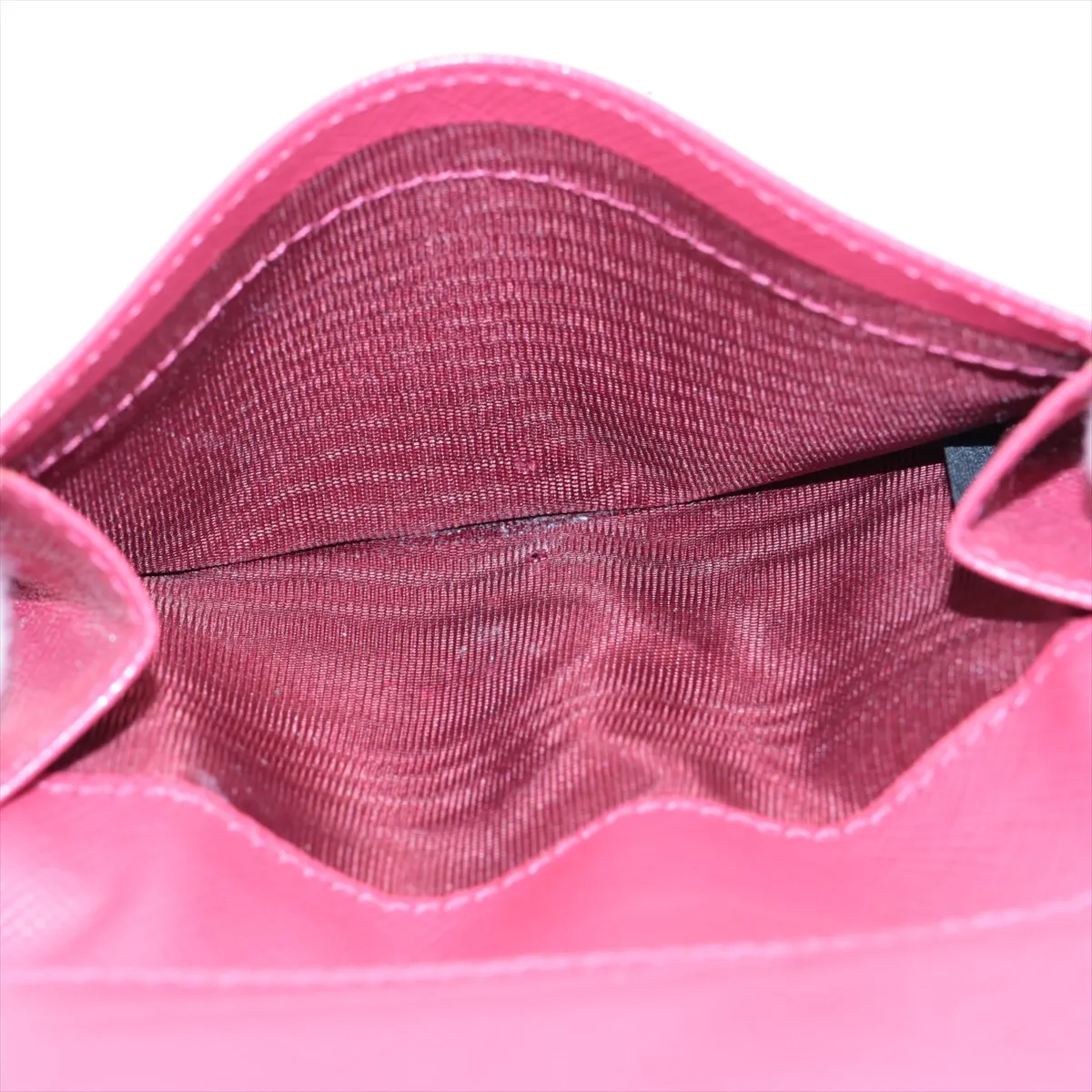 saffiano leather card case pink — view 5
