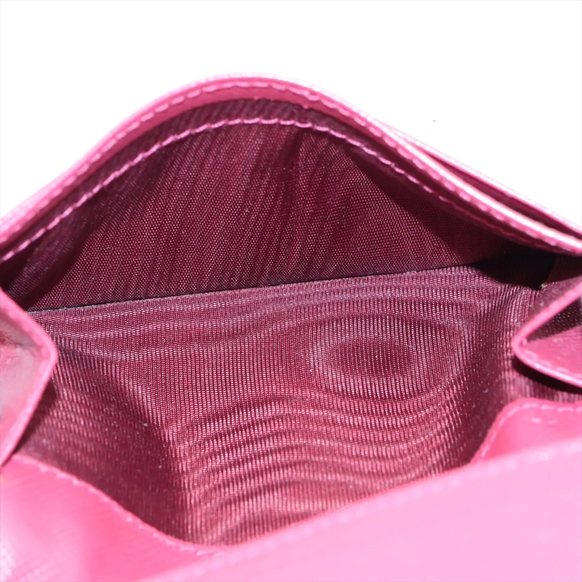 saffiano leather card case pink — view 7
