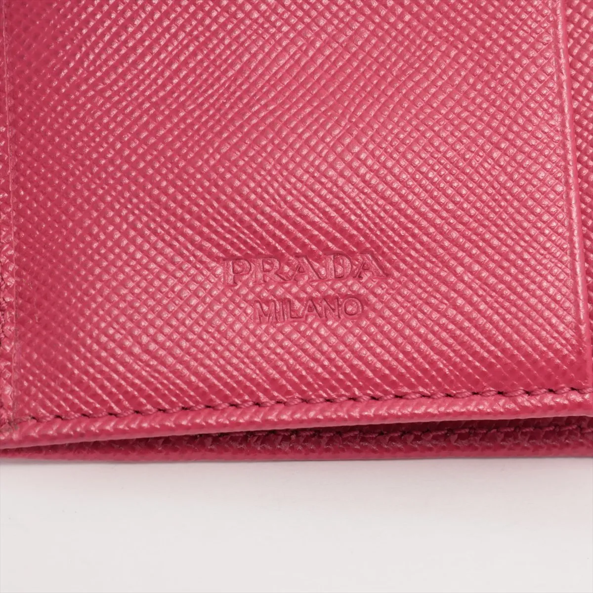 saffiano leather card case pink — view 8