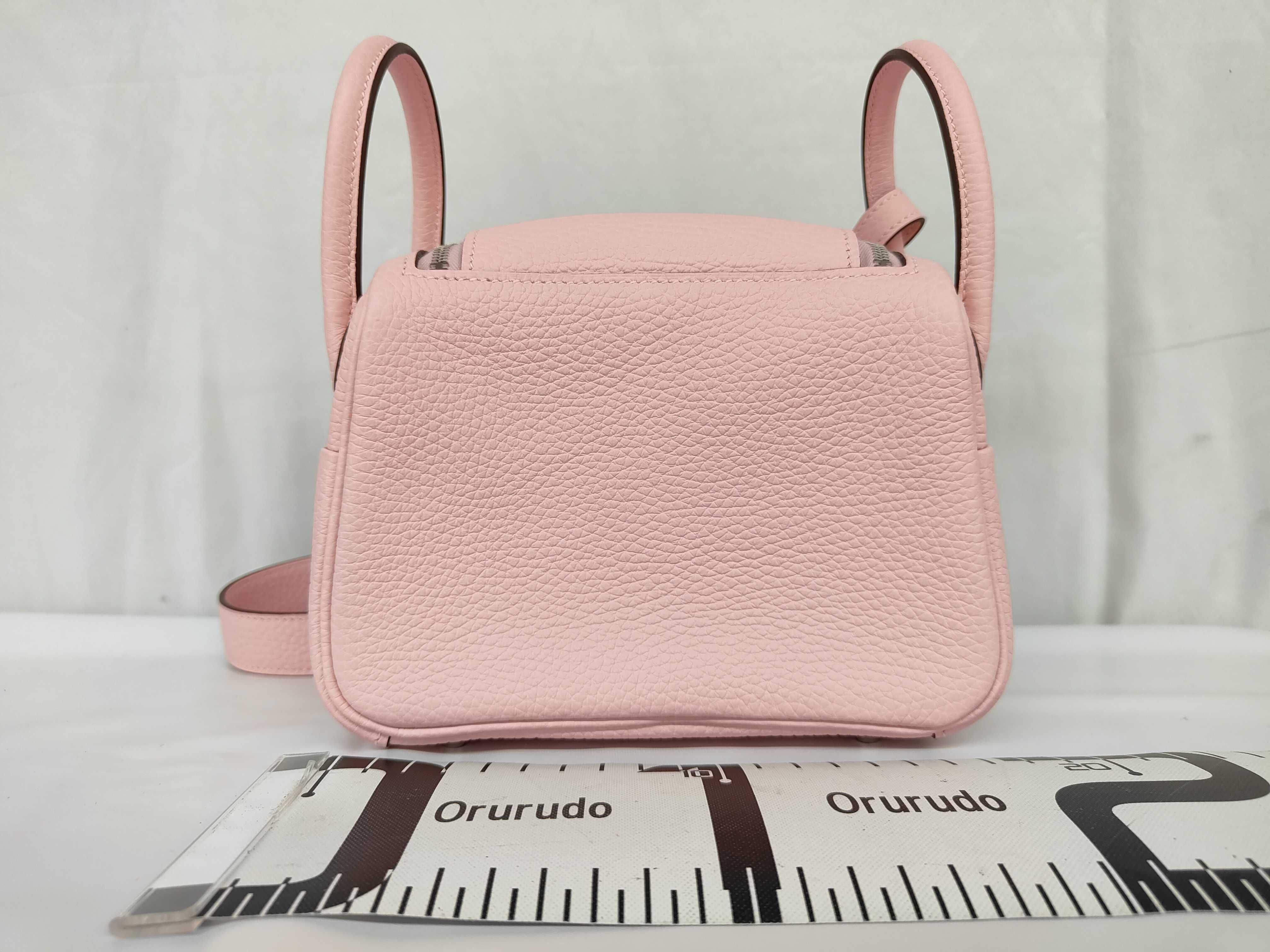 Lindy Mini Taurillon Clemence Rose Sakura SS K stamp handbag — view 2