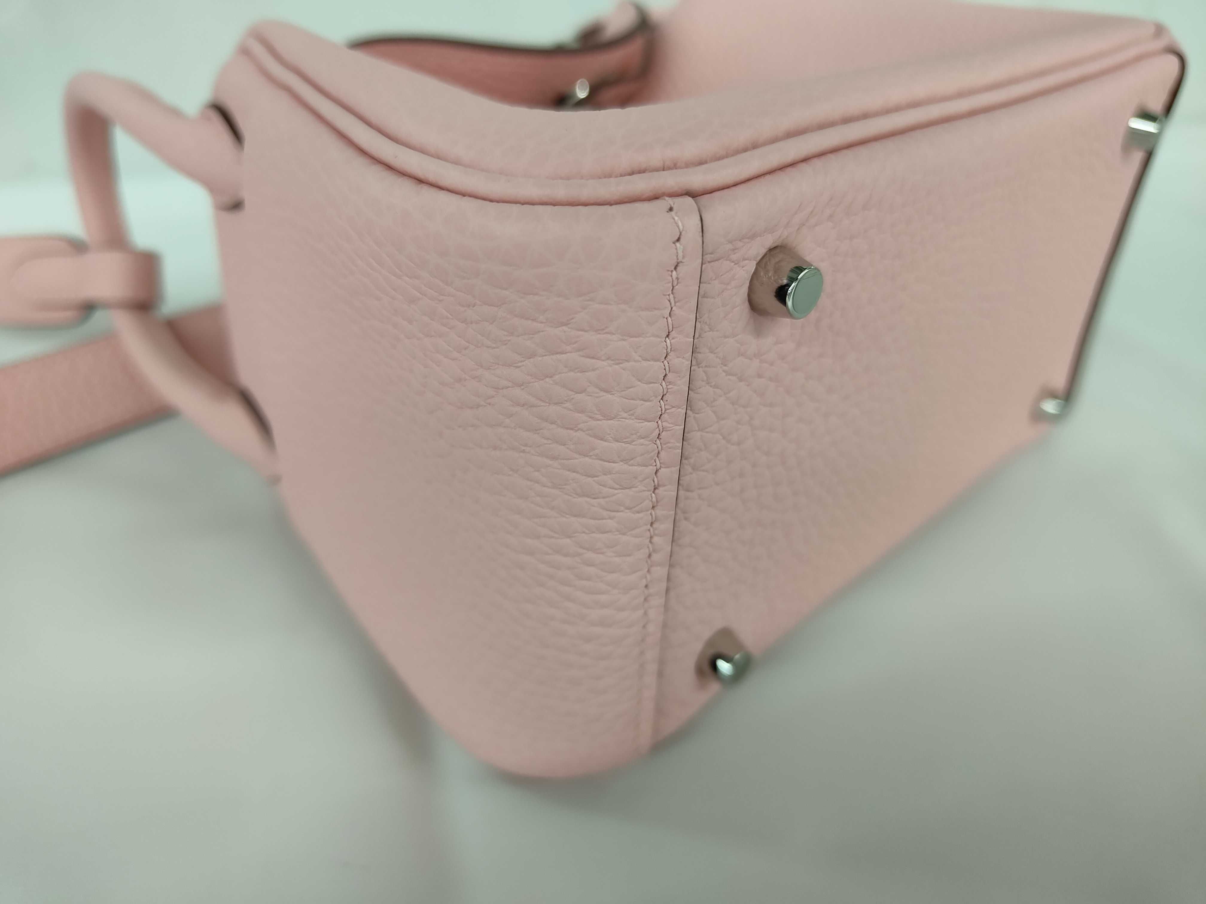 Lindy Mini Taurillon Clemence Rose Sakura SS K stamp handbag — view 7