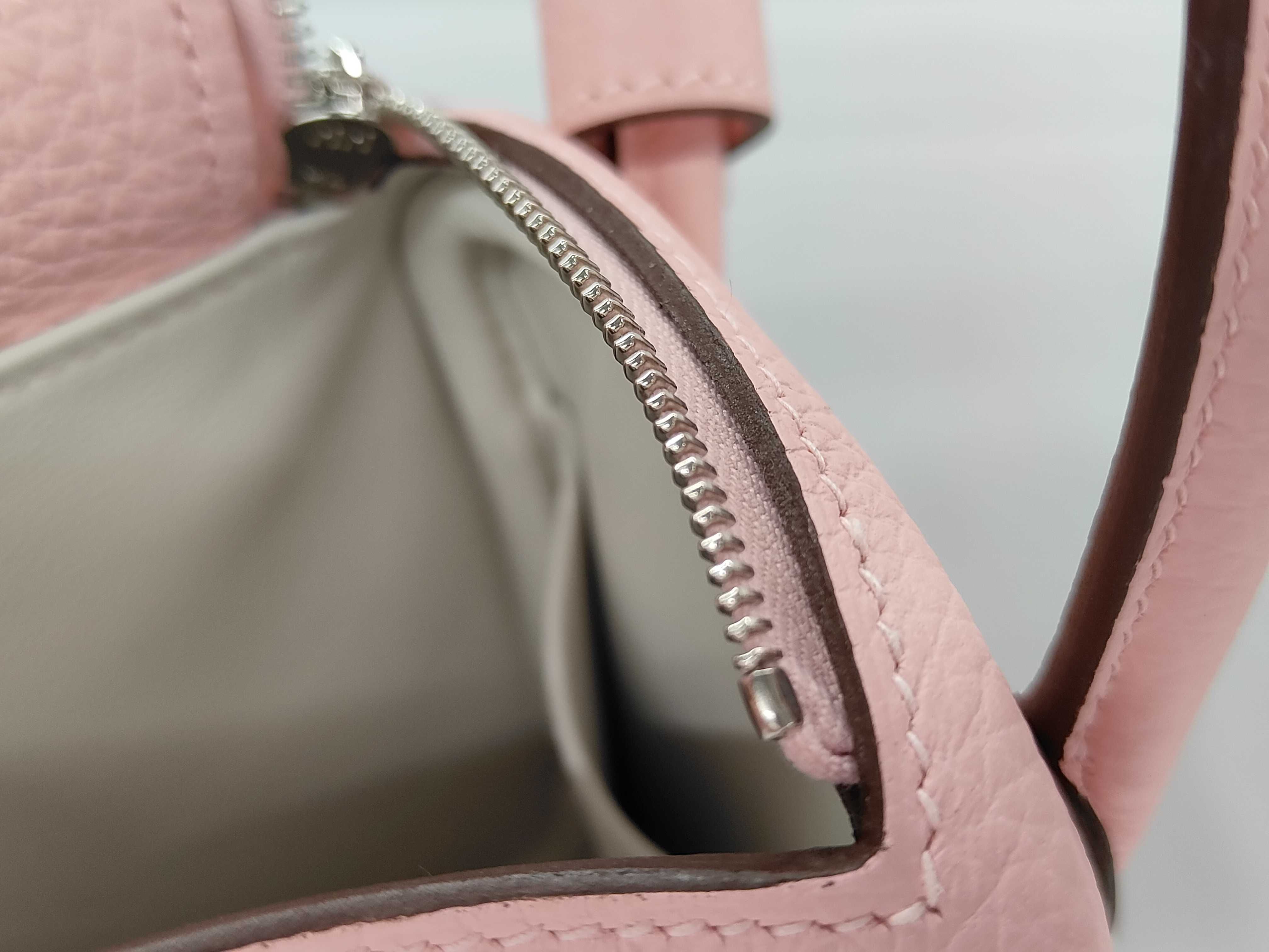 Lindy Mini Taurillon Clemence Rose Sakura SS K stamp handbag — view 9