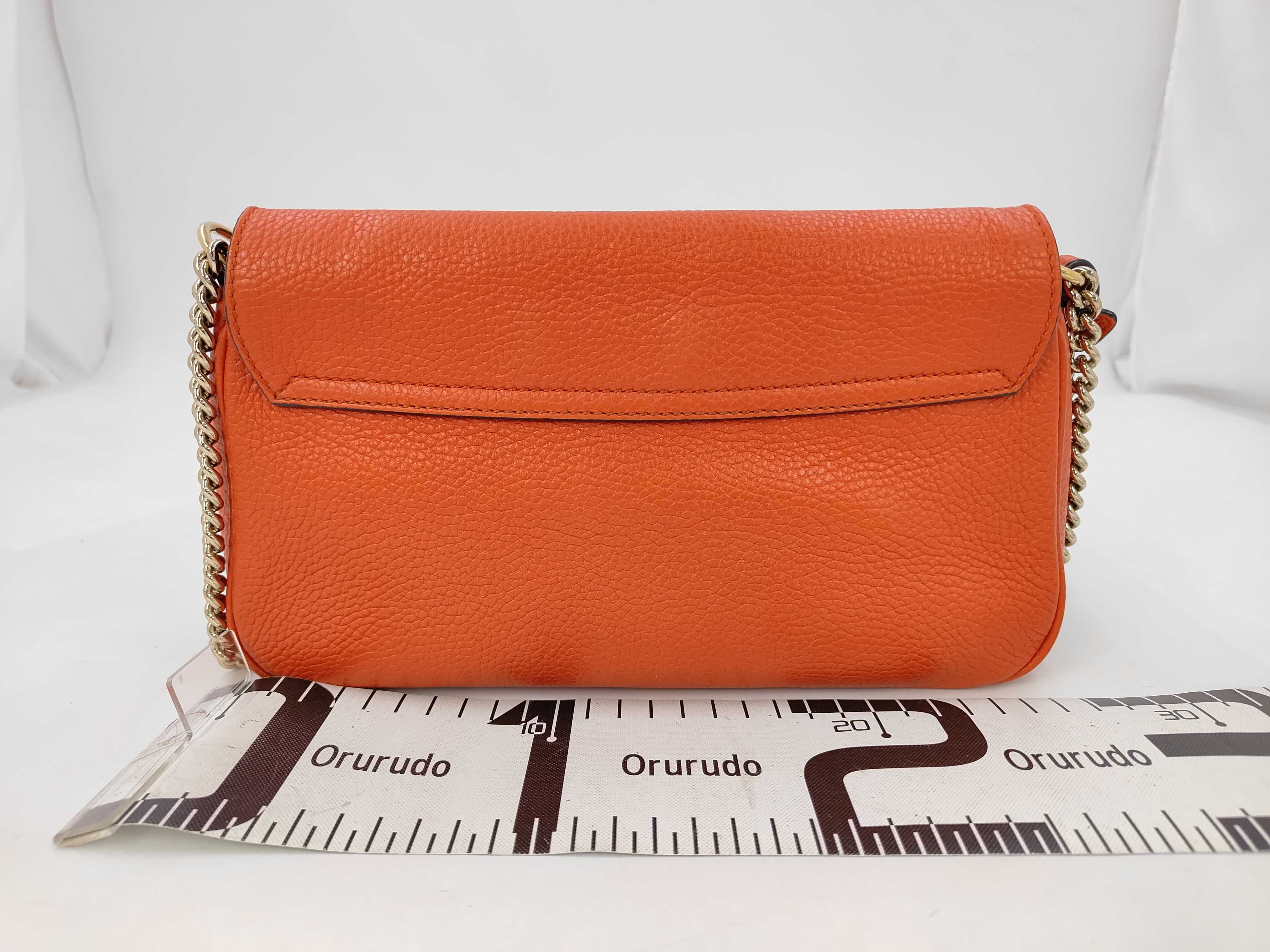 Soho Flap Bag, Orange, Embossed Logo, Caviar Skin, Tassel Shoulder Bag — view 2