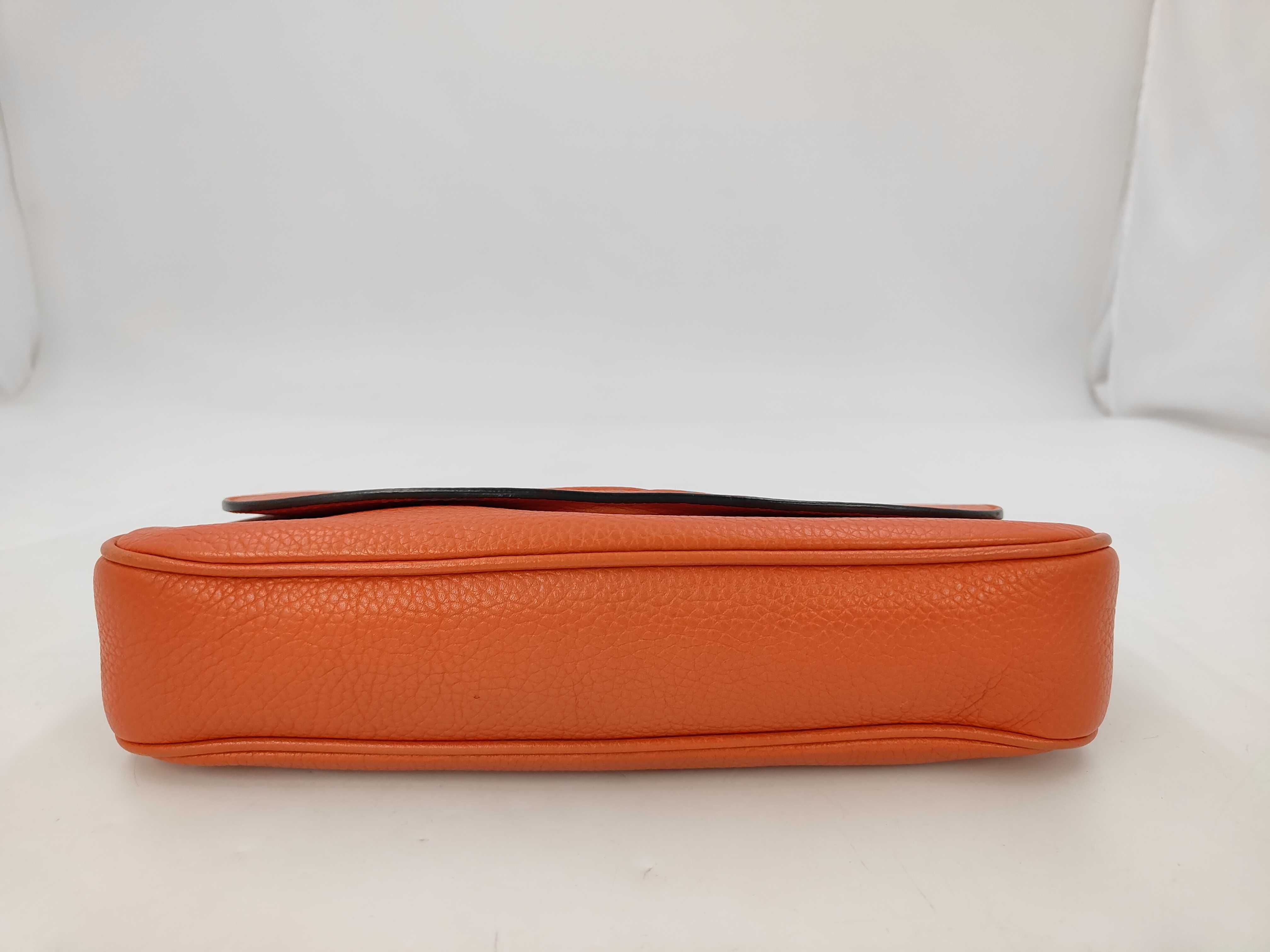 Soho Flap Bag, Orange, Embossed Logo, Caviar Skin, Tassel Shoulder Bag — view 4