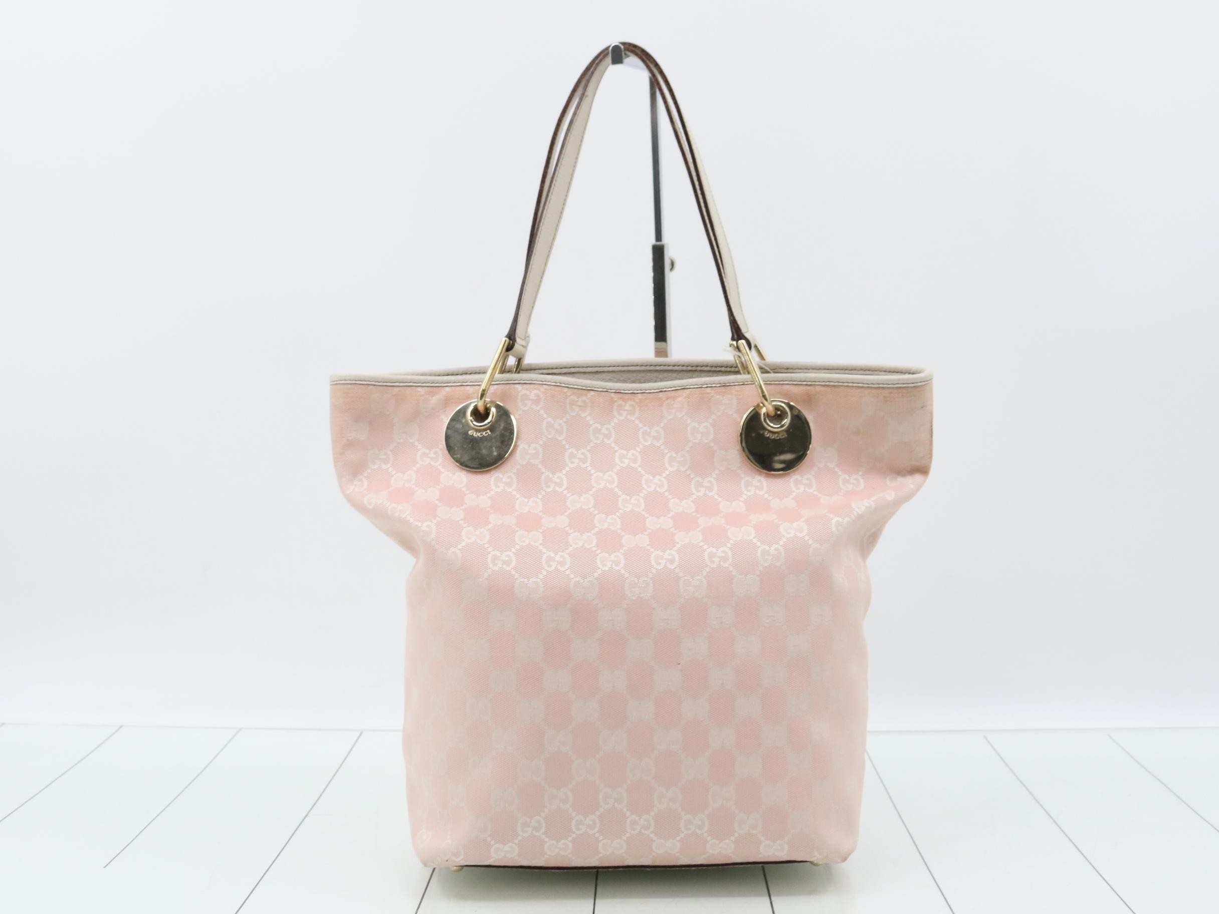 GG Canvas Leather Tote Bag (Pink) — view 2
