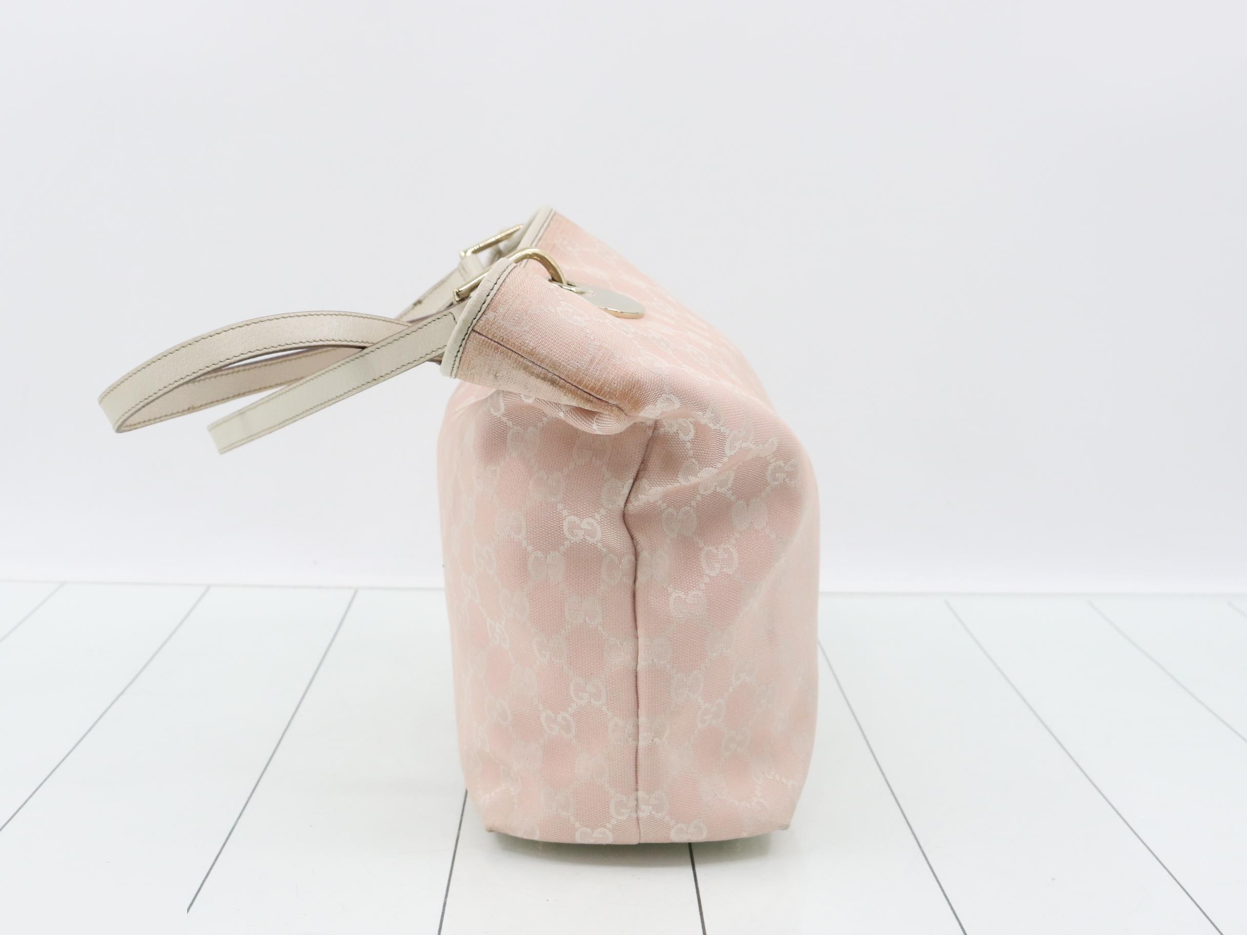 GG Canvas Leather Tote Bag (Pink) — view 4