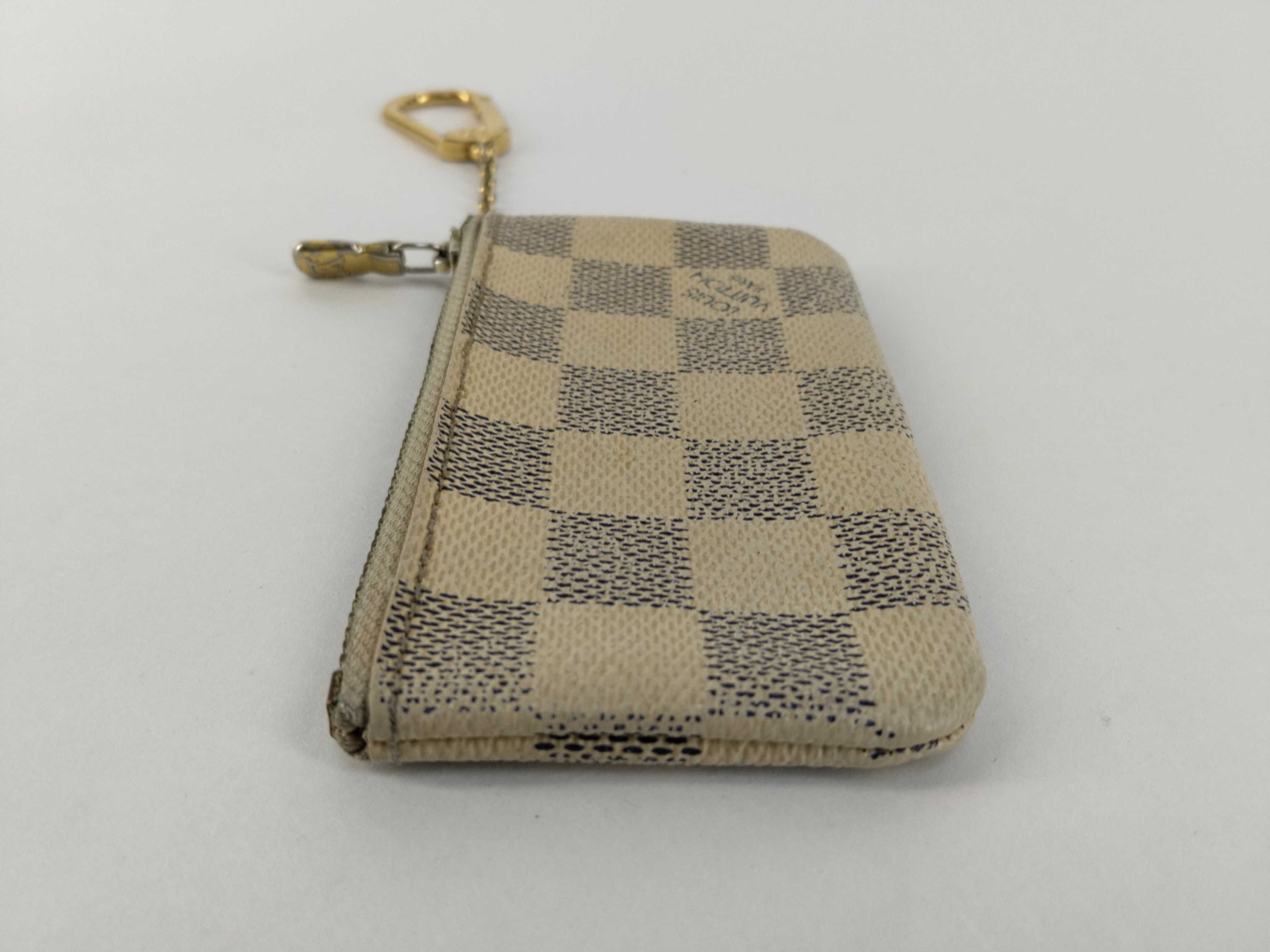 Damier Azur LV Coin Case Pochette Clé White — view 4
