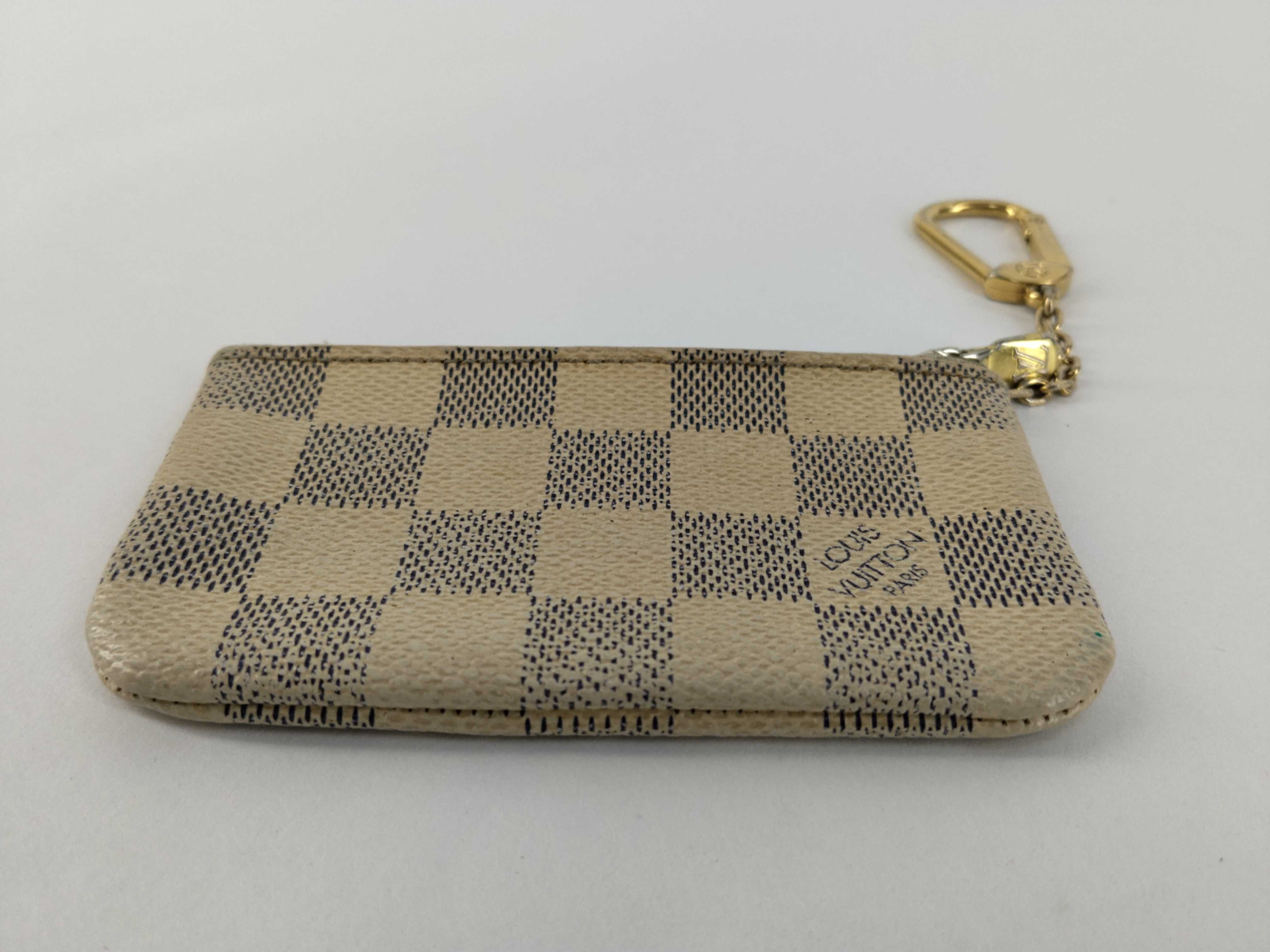Damier Azur LV Coin Case Pochette Clé White — view 5