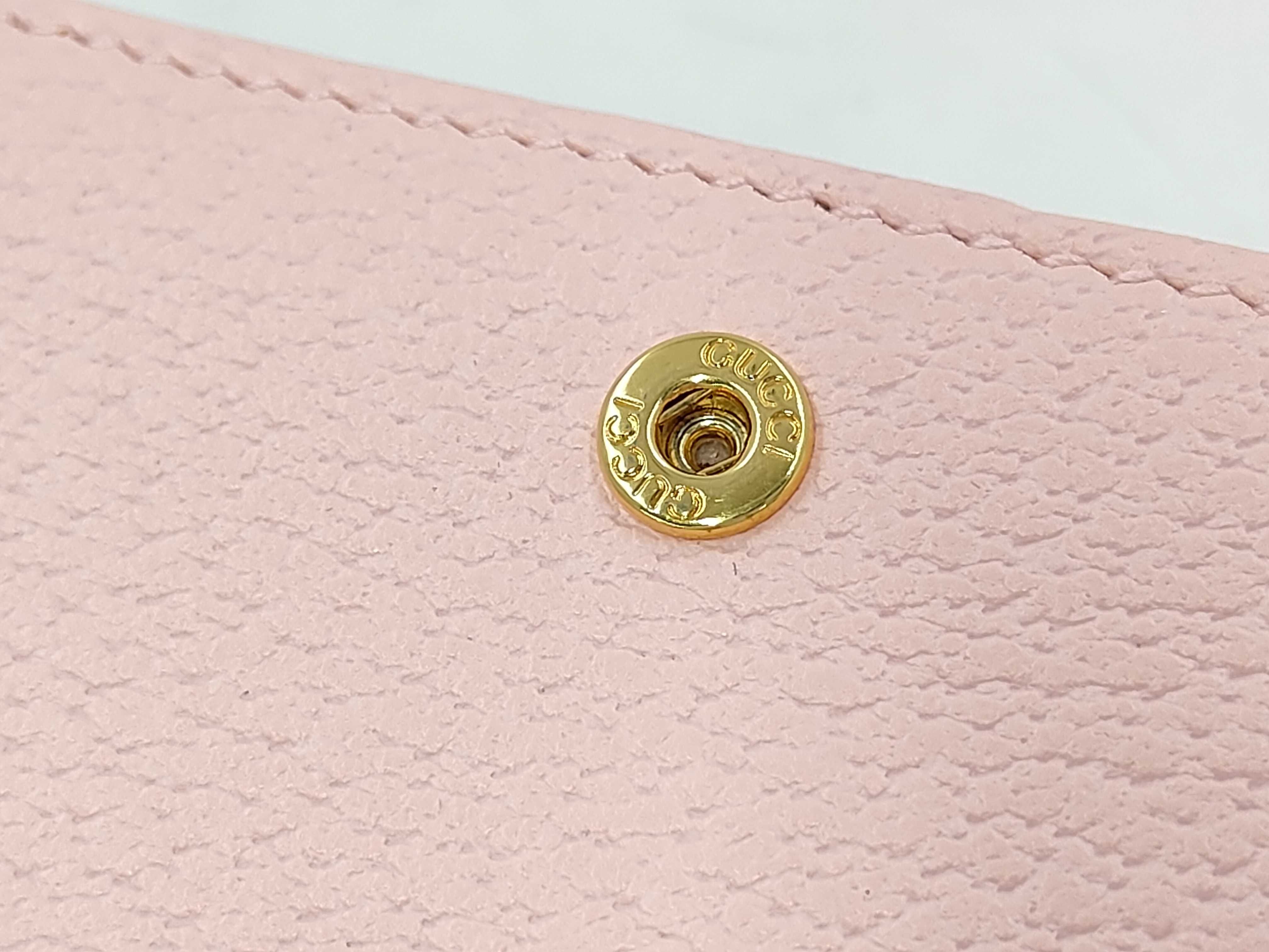 577347 Flora Bi-fold Wallet Mini Wallet Pink Canvas x Leather Wallet — view 4