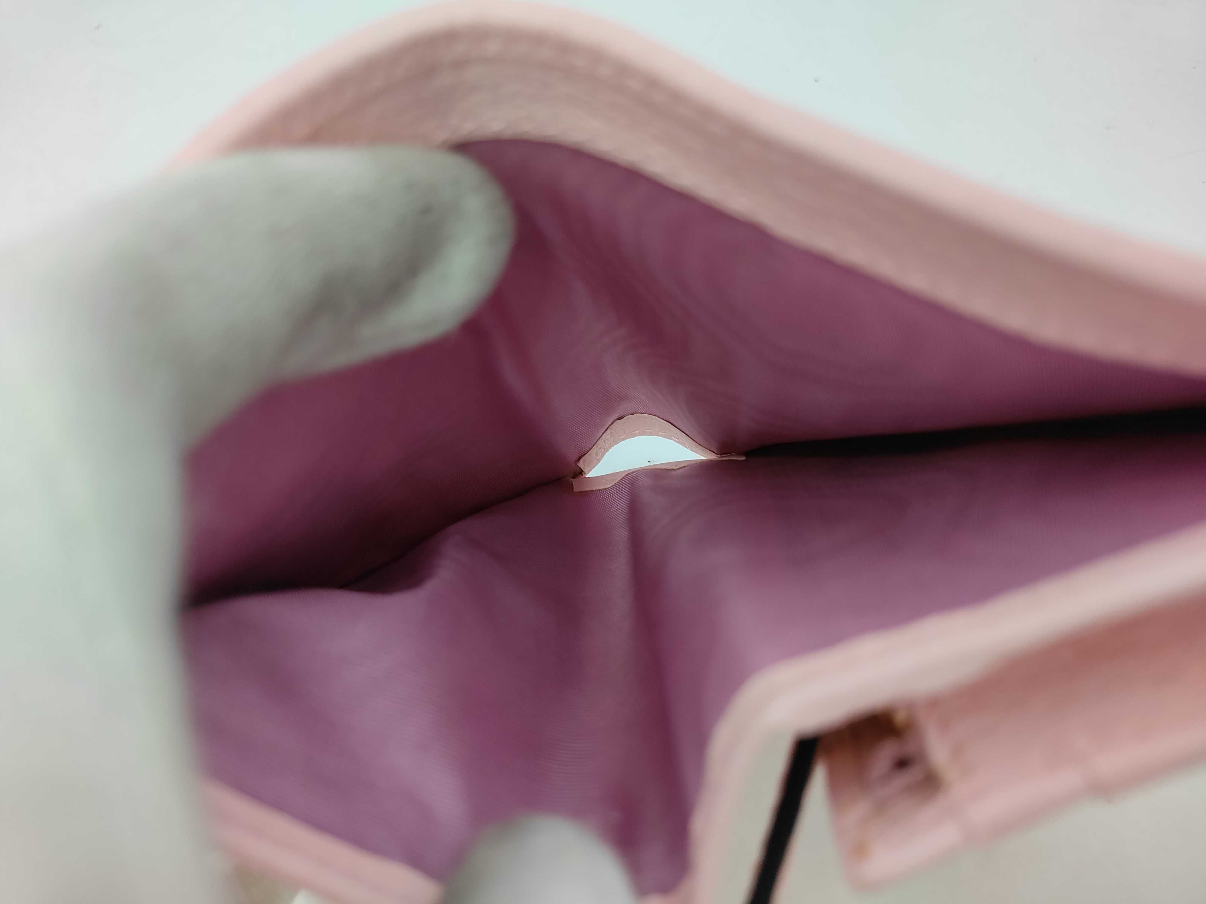 577347 Flora Bi-fold Wallet Mini Wallet Pink Canvas x Leather Wallet — view 8