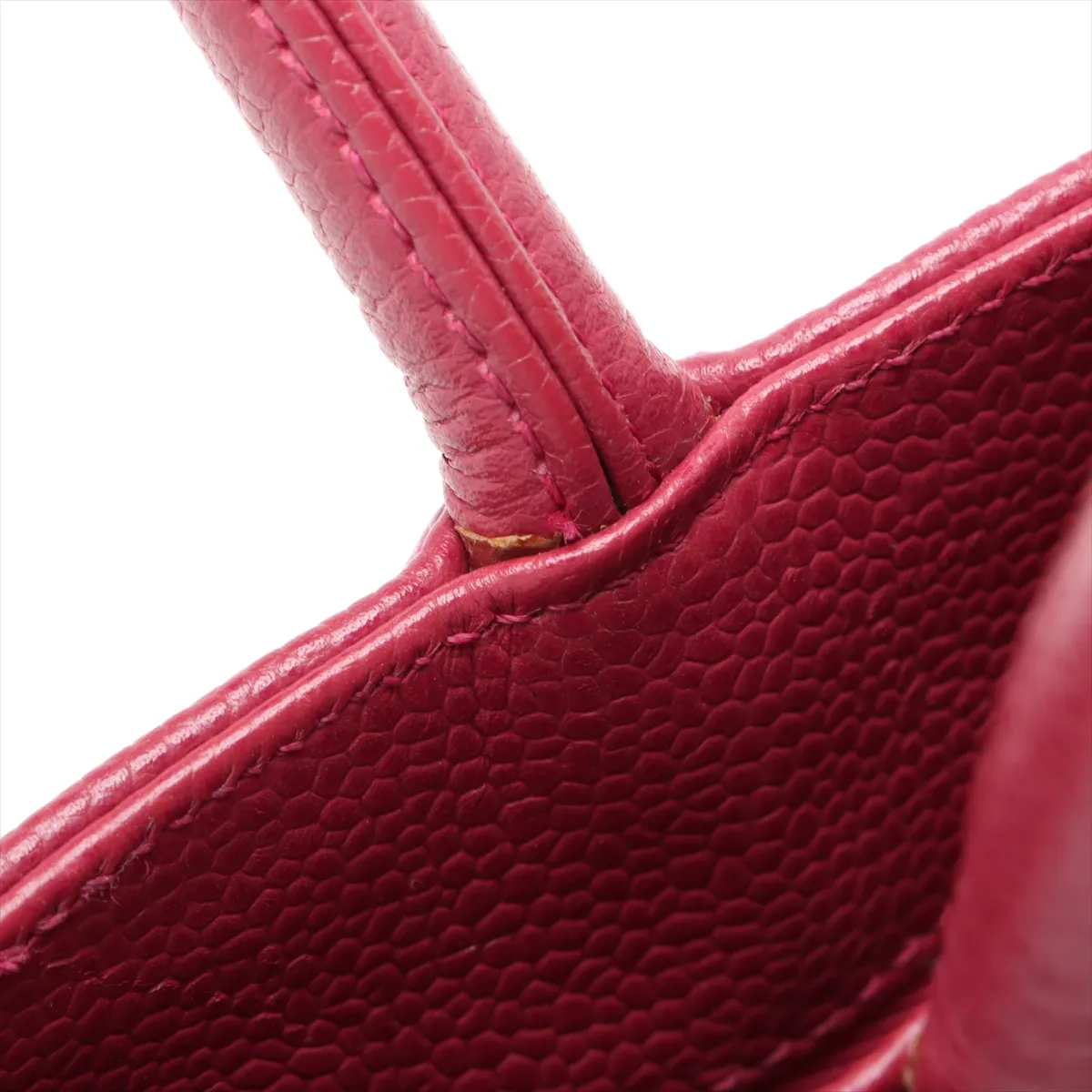 reprint caviar skin tote bag red gold hardware 6388705 6th series — view 12