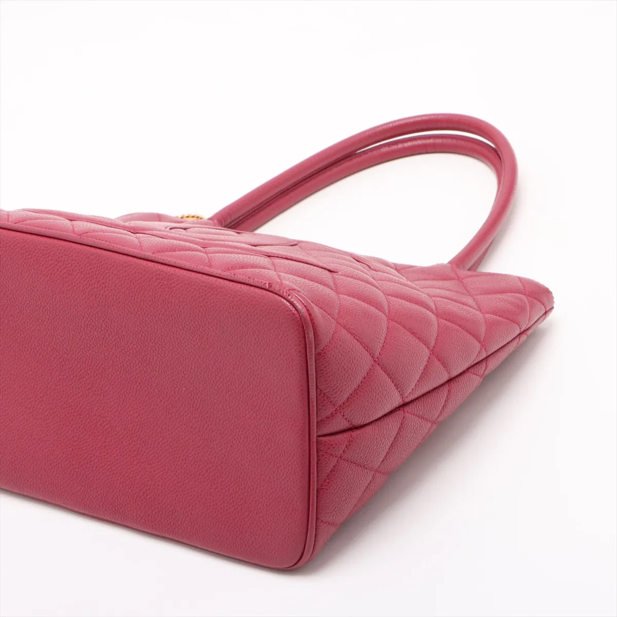 reprint caviar skin tote bag red gold hardware 6388705 6th series — view 3